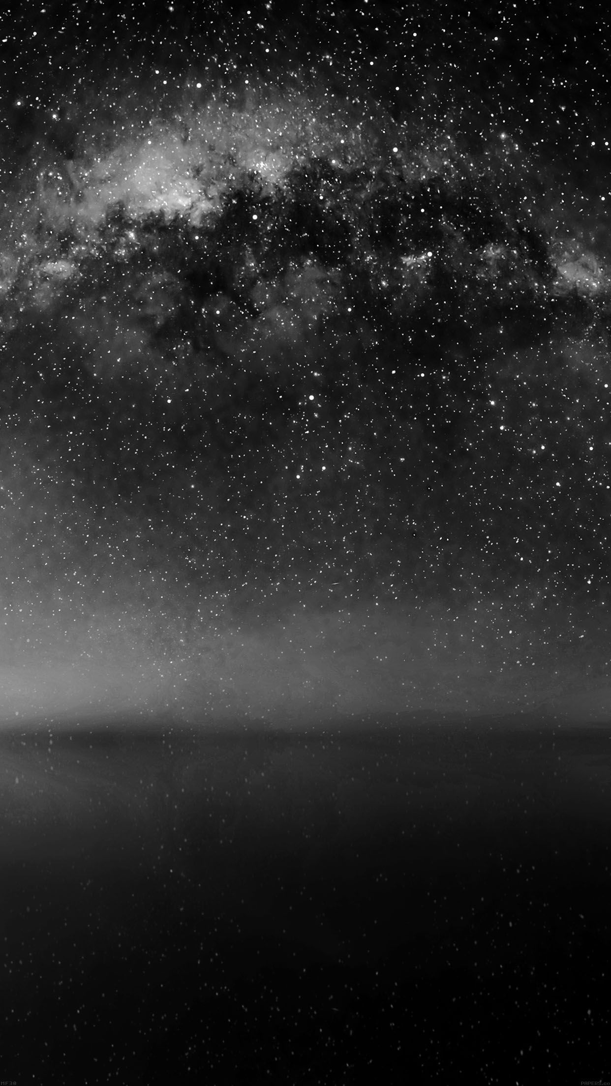 Cielo stellato notturno bianco e nero, 1242x2208 Full HD Verticale, iPhone Plus