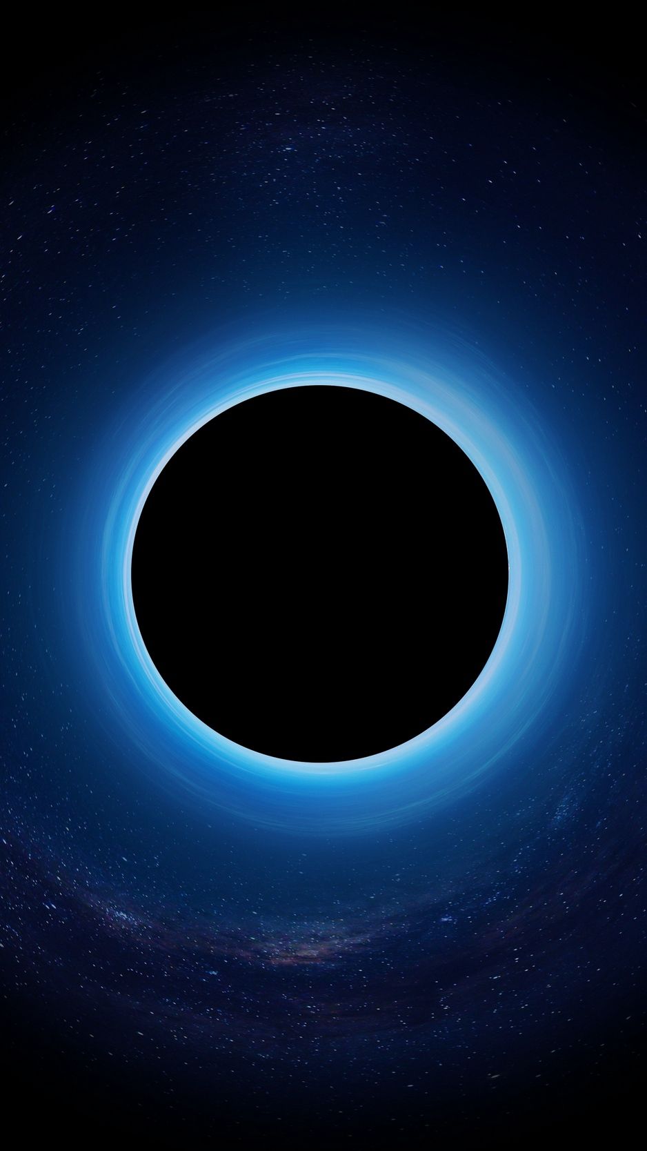 Buco nero con eclissi blu, 938x1668 Verticale, iPhone Plus