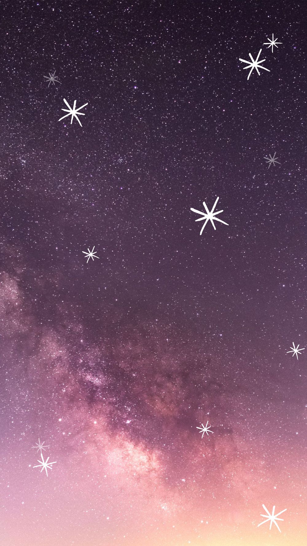 Cielo stellato con stelle brillanti, 1000x1778 Verticale, iPhone