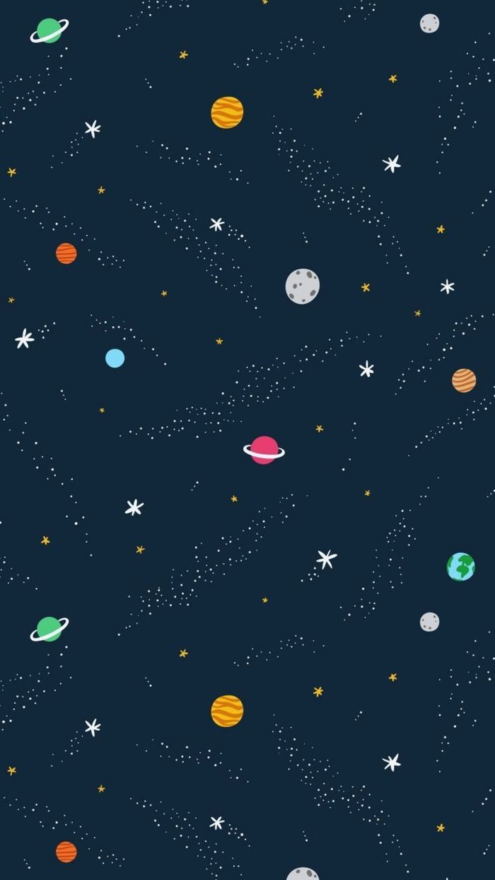 Pianeti colorati e stelle spazio, 700x1244 Full HD Verticale, iPhone Pro Max