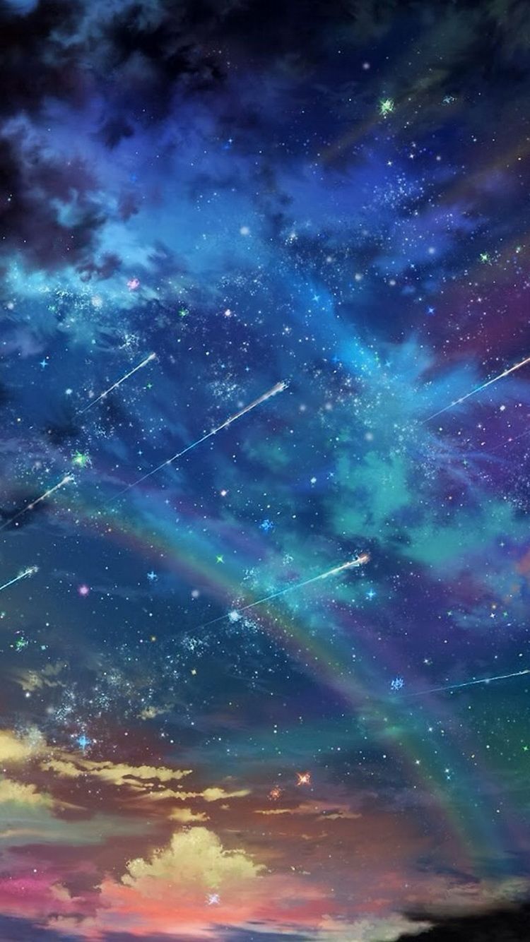 Cielo stellato con arcobaleno, 750x1334 Full HD Verticale, iPhone Air