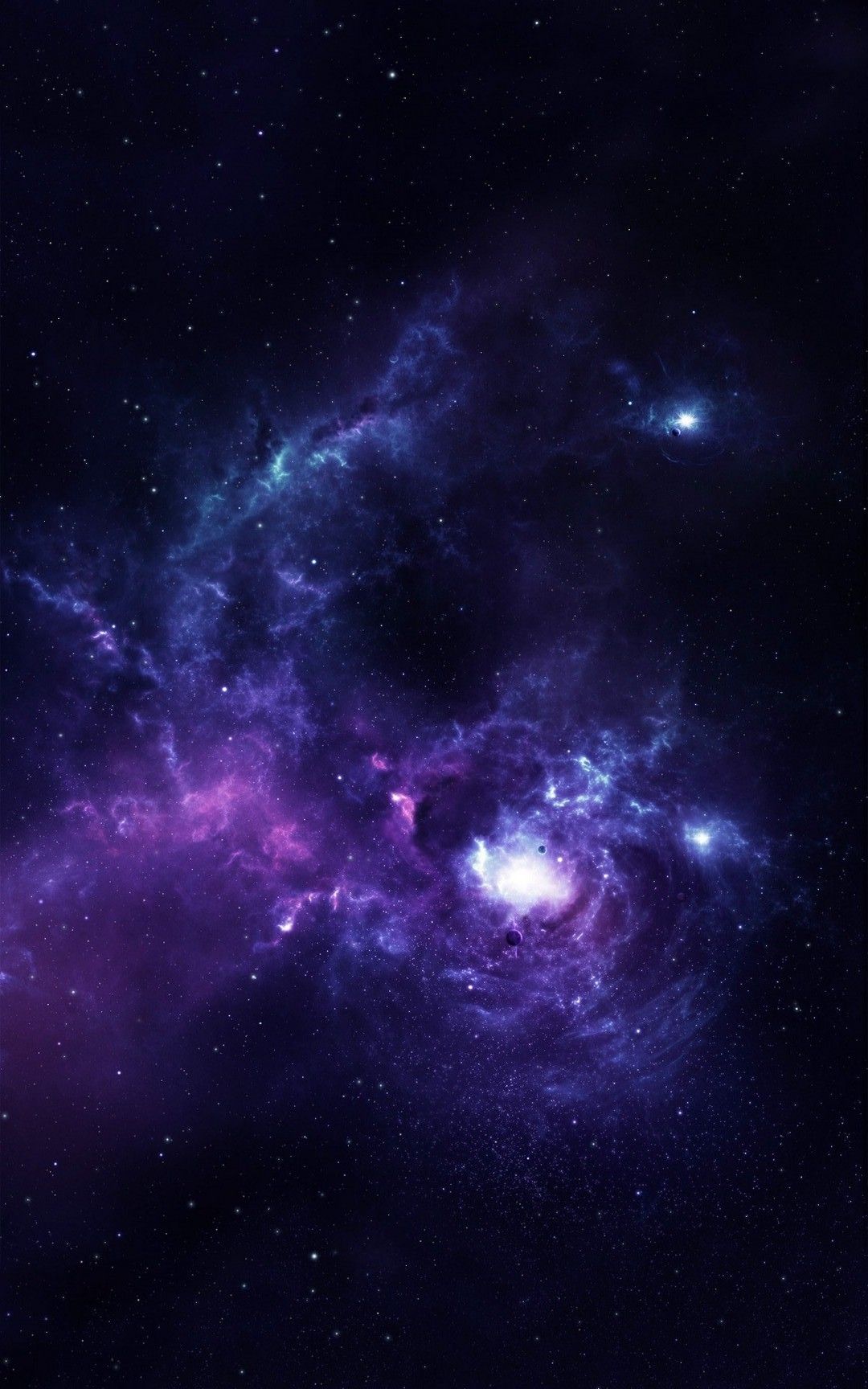Nebulosa viola e stelle, 1080x1728 Full HD Verticale, iPhone Pro Max