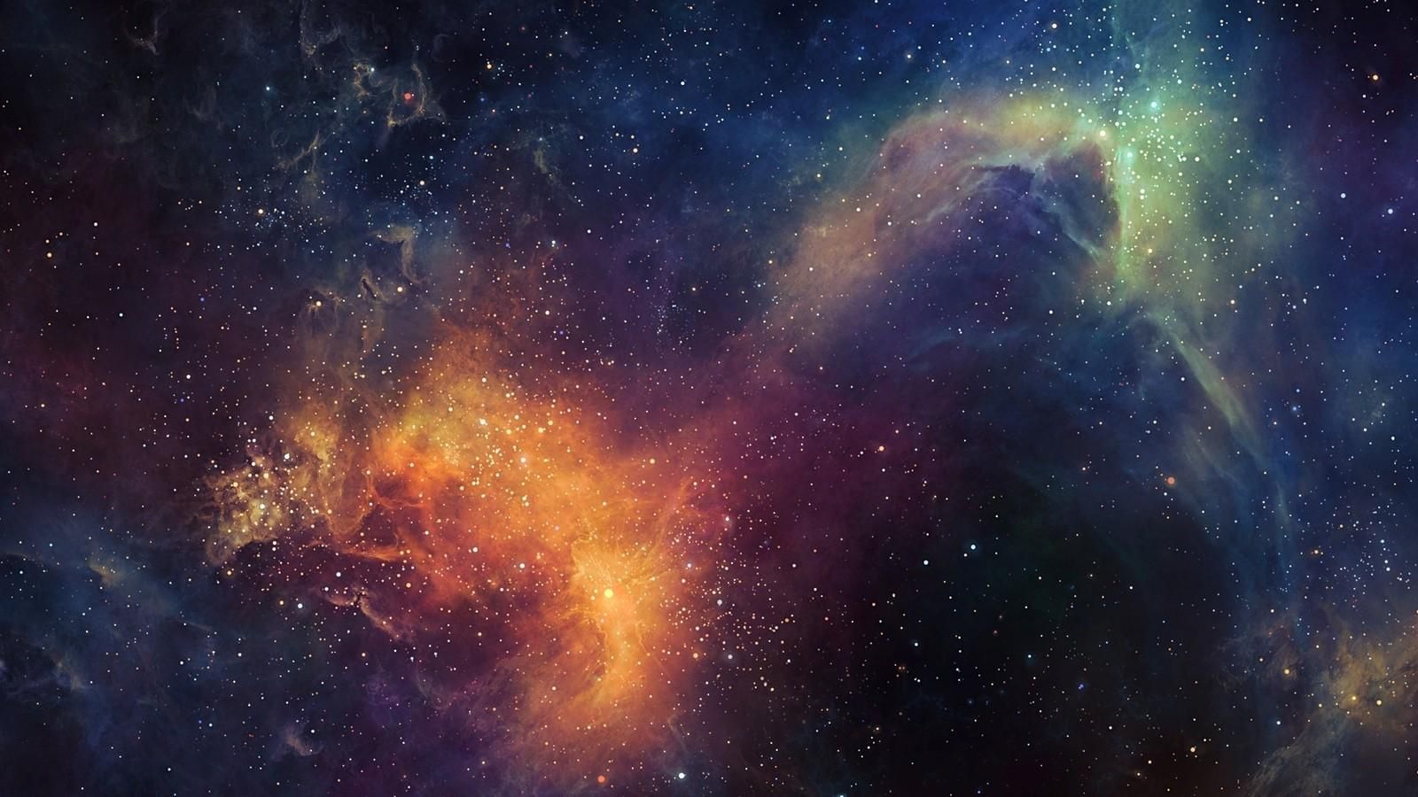Nebulosa colorata con stelle, 1600x900 HD Ready, Monitor Gaming