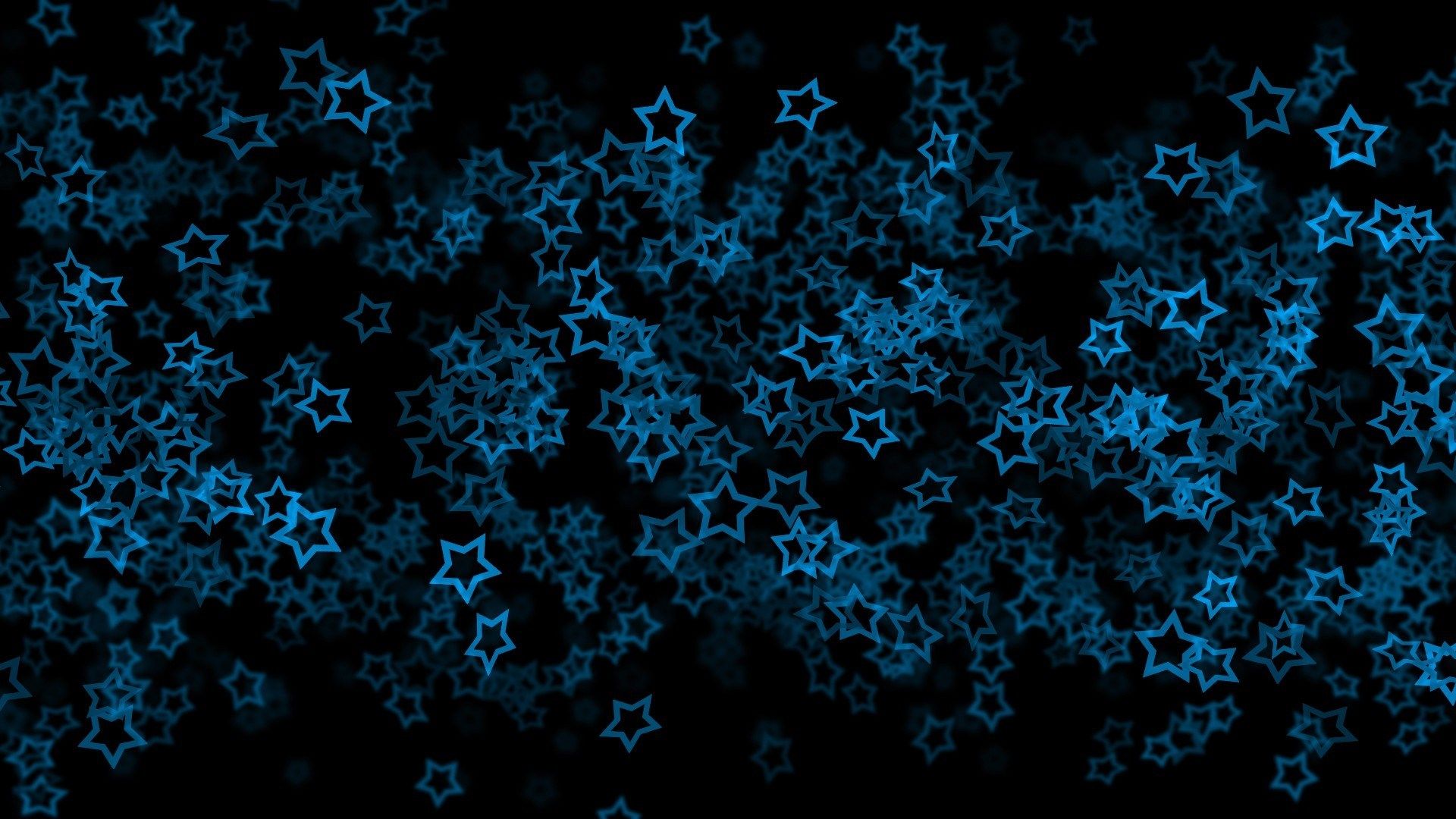 Stelle blu su sfondo nero, 1920x1080 Full HD 1080p, PC Desktop