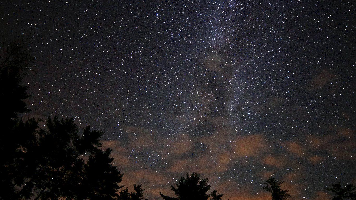 Via Lattea cielo notturno stellato, 1366x768 HD, Desktop