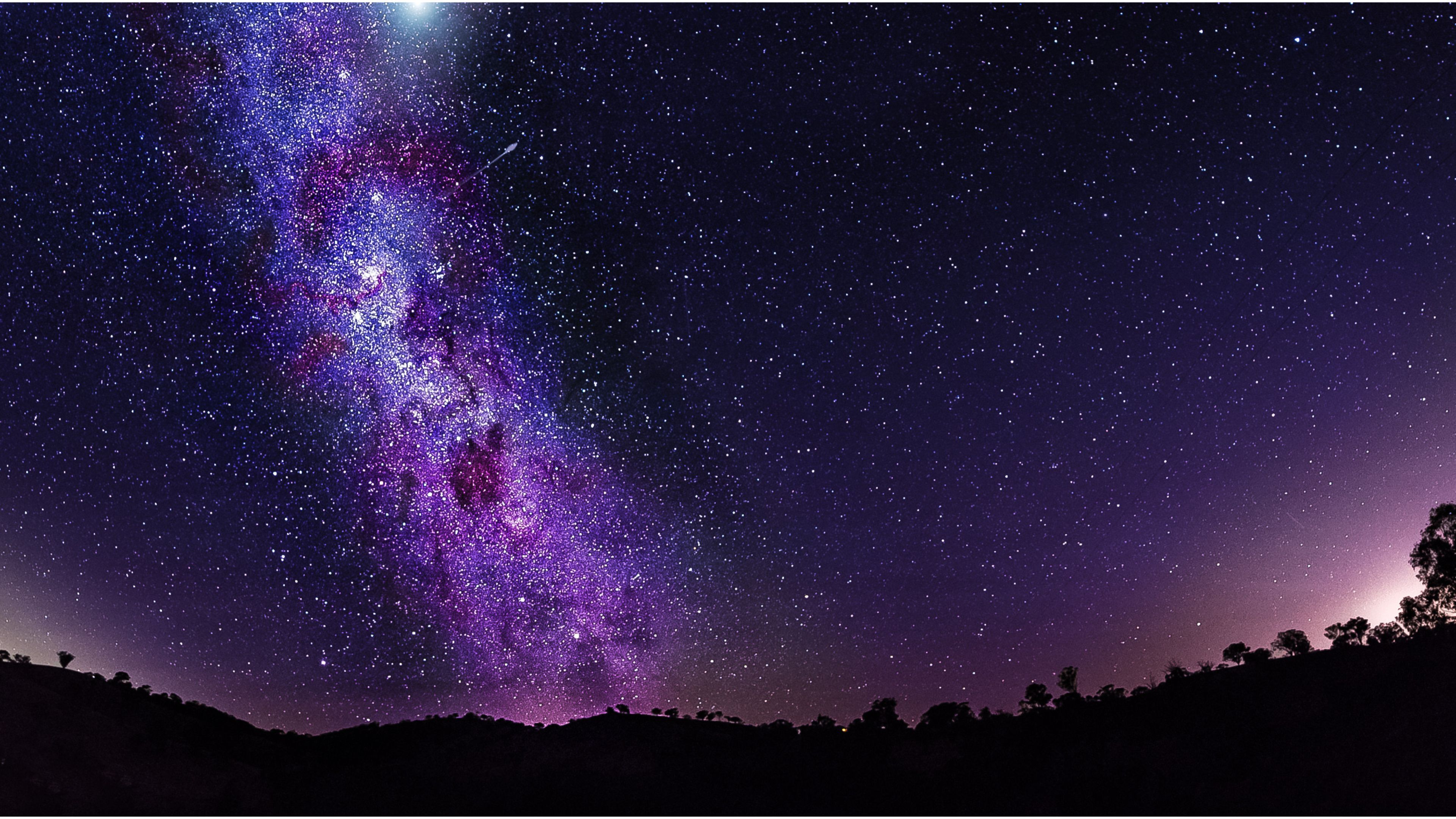 Via Lattea cielo stellato notturno, 3840x2160 4K Ultra HD, Desktop