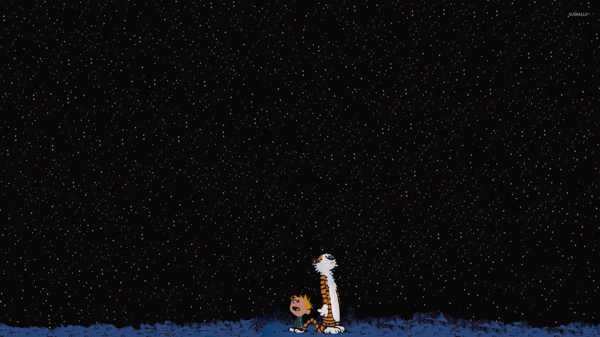 Calvin e Hobbes cielo stellato, 1920x1080 Full HD, PC
