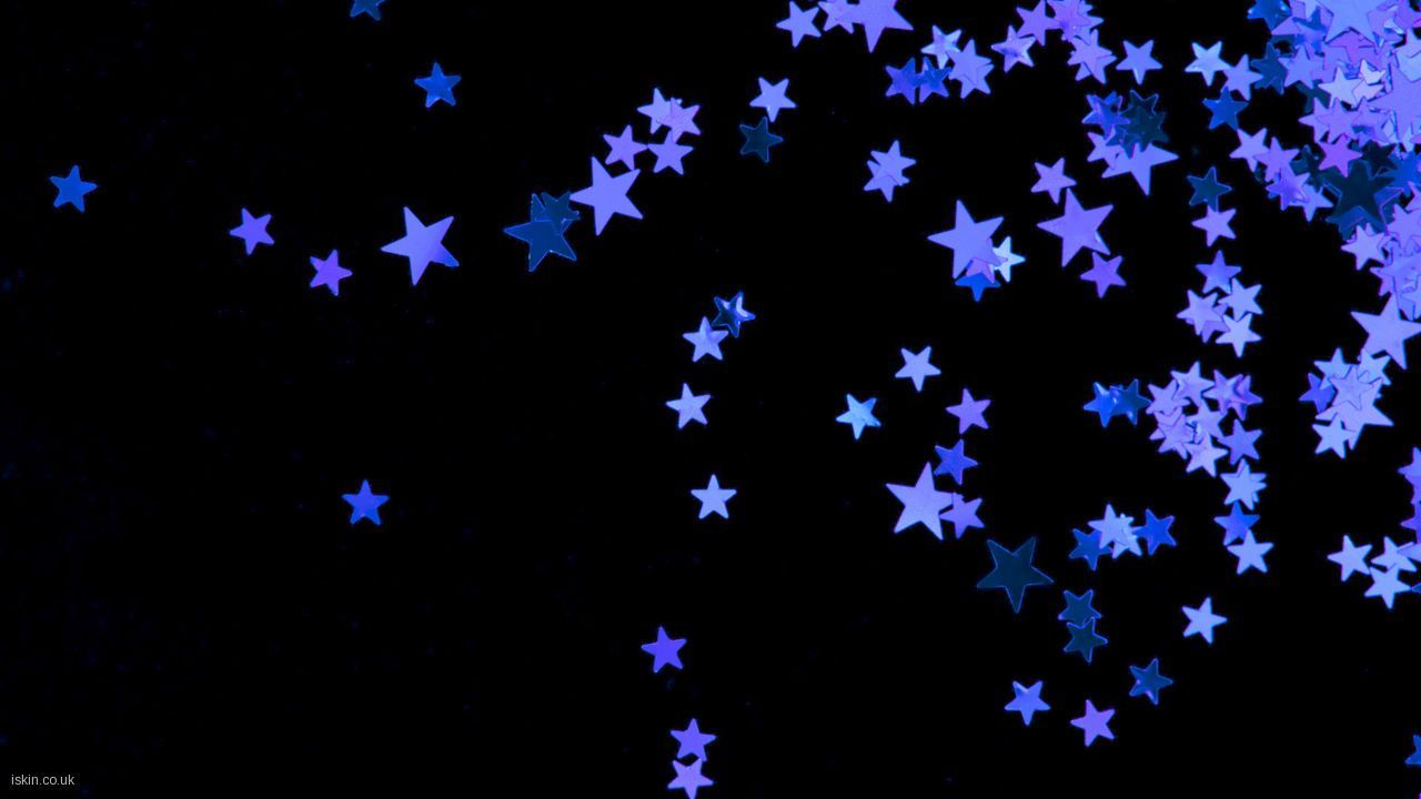 Stelle blu su nero, 1280x720 720p, Monitor Gaming