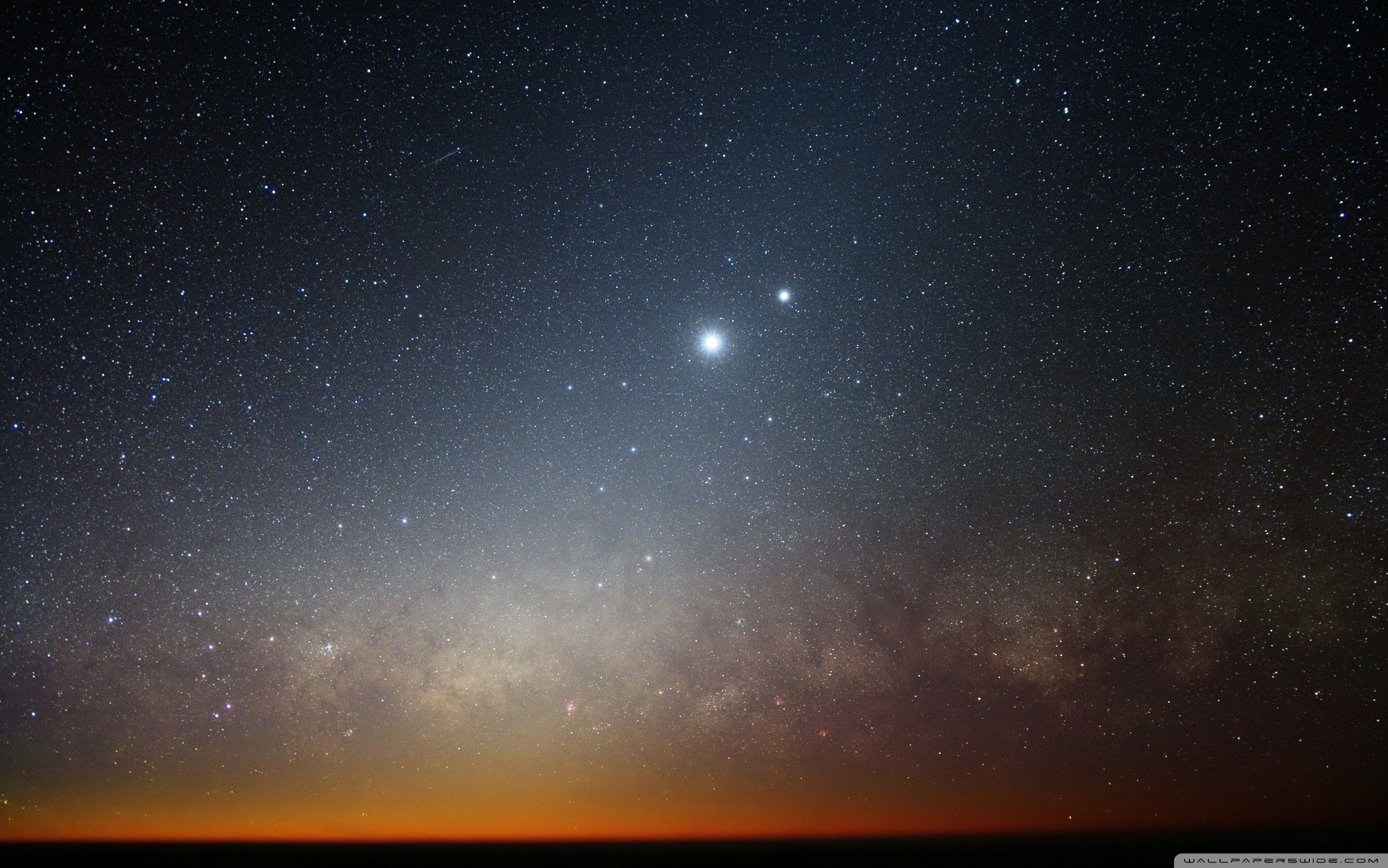 Cielo stellato notturno con orizzonte, 2560x1600 2K+, Monitor Gaming