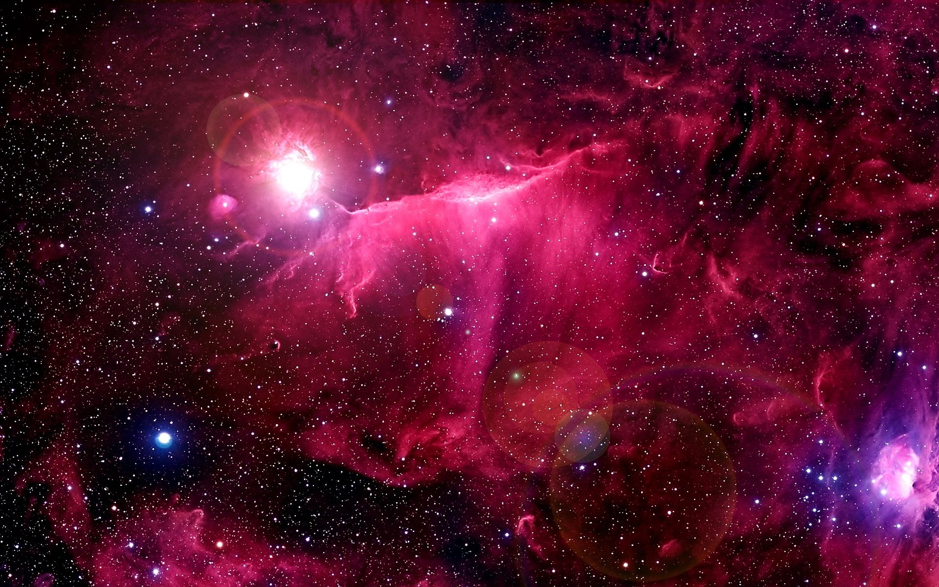 Nebulosa rosa con stelle, 1920x1200 Full HD+, PC Desktop
