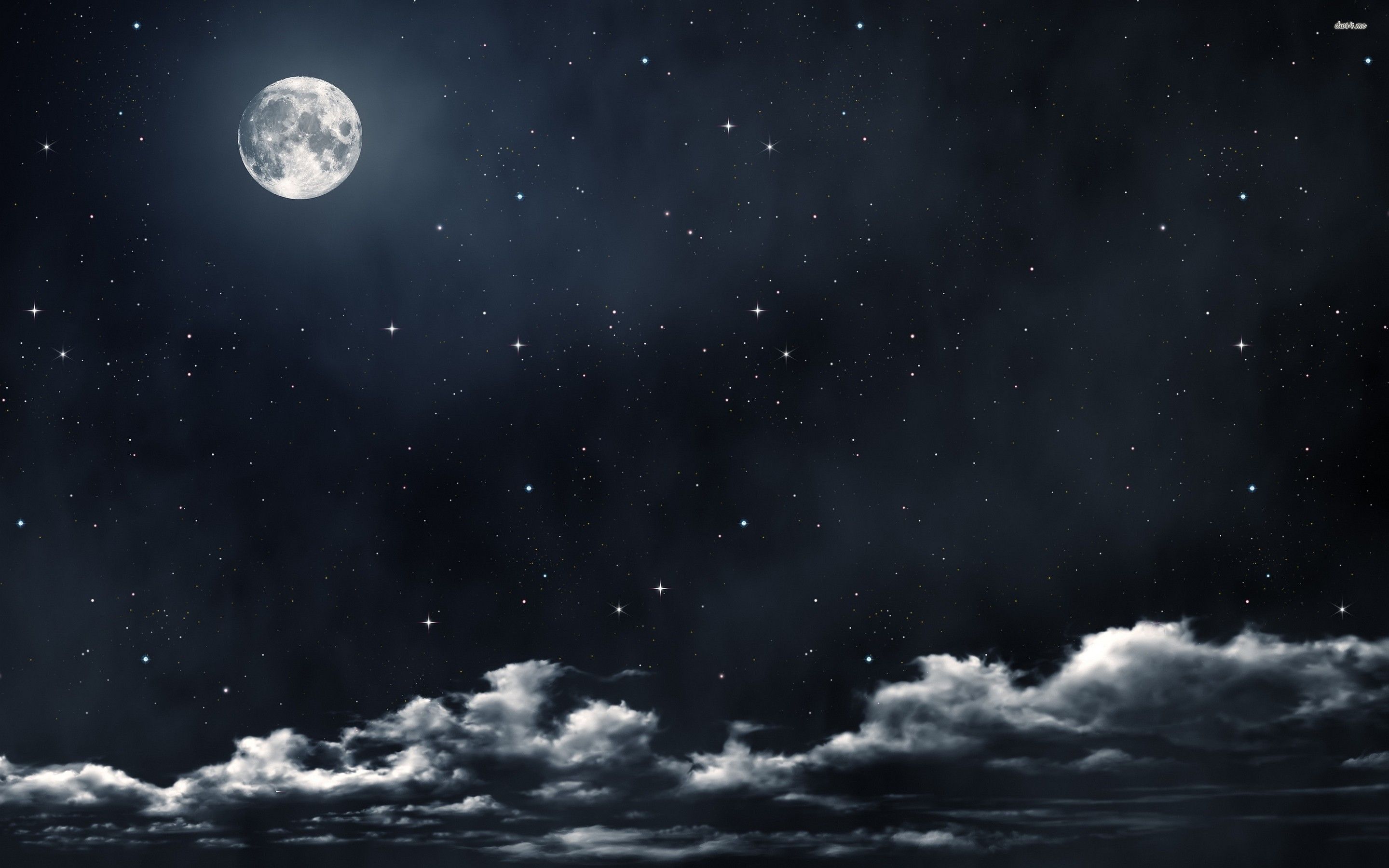 Luna piena e stelle notturne, 2880x1800 2K+, Monitor Gaming