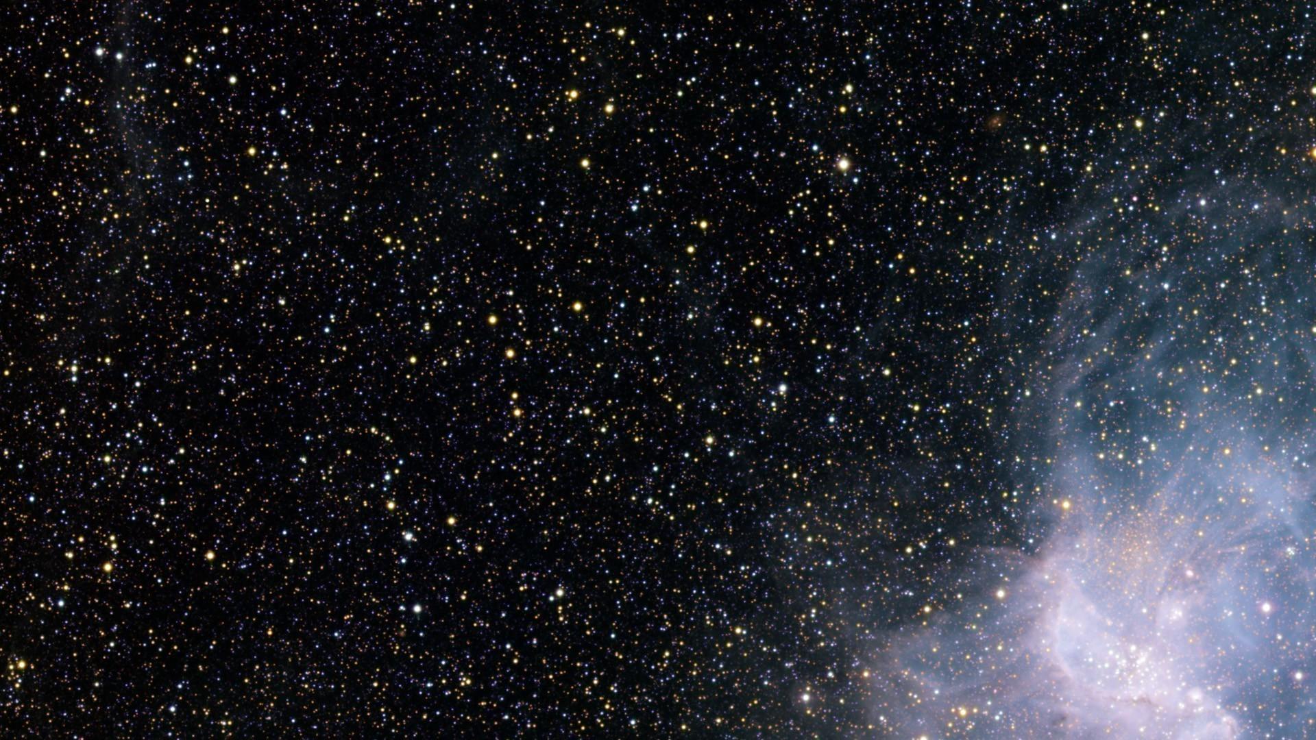 Cielo stellato con nebulosa blu, 1920x1080 Full HD, PC