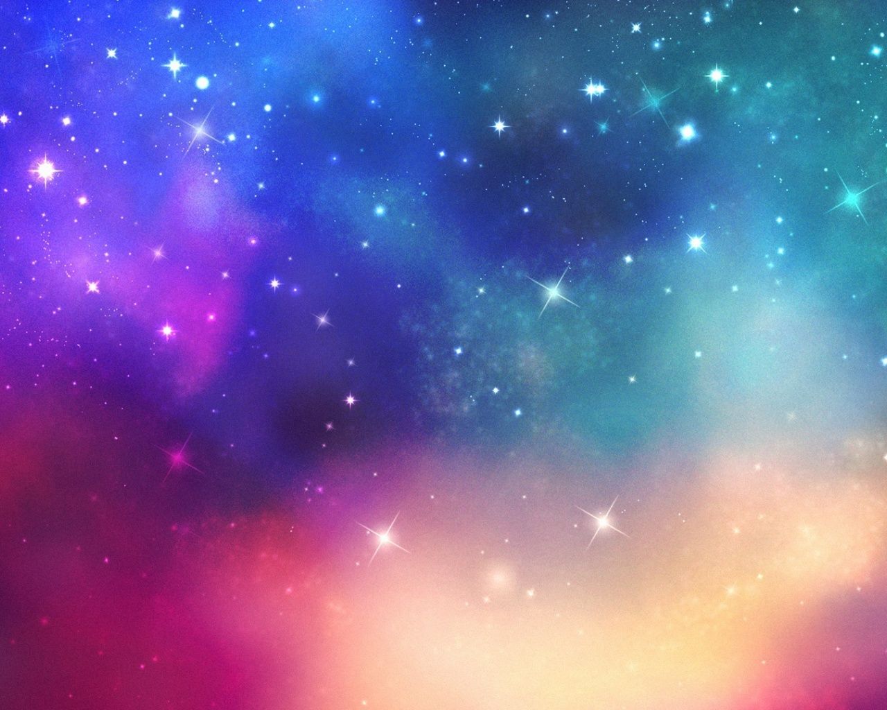 Cielo stellato colorato nebuloso, 1280x1024 720p, Monitor Gaming