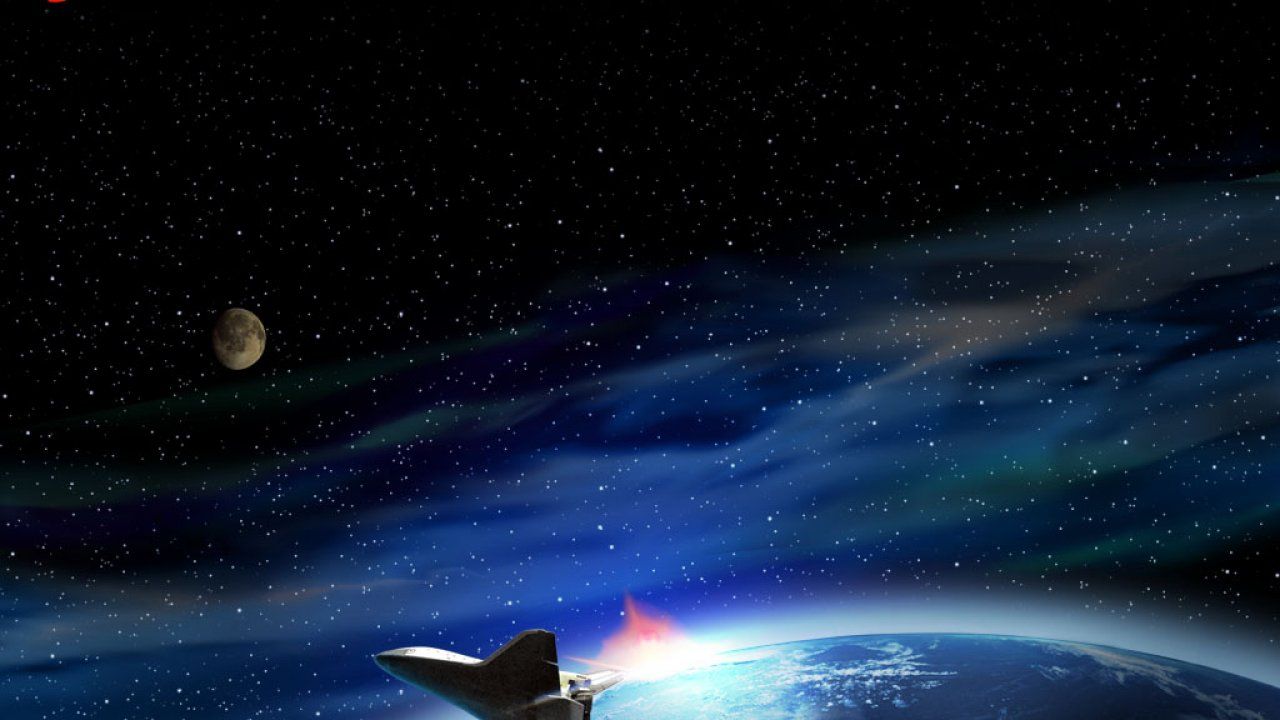 Navetta spaziale sopra la Terra, 1280x720 720p, Monitor Gaming