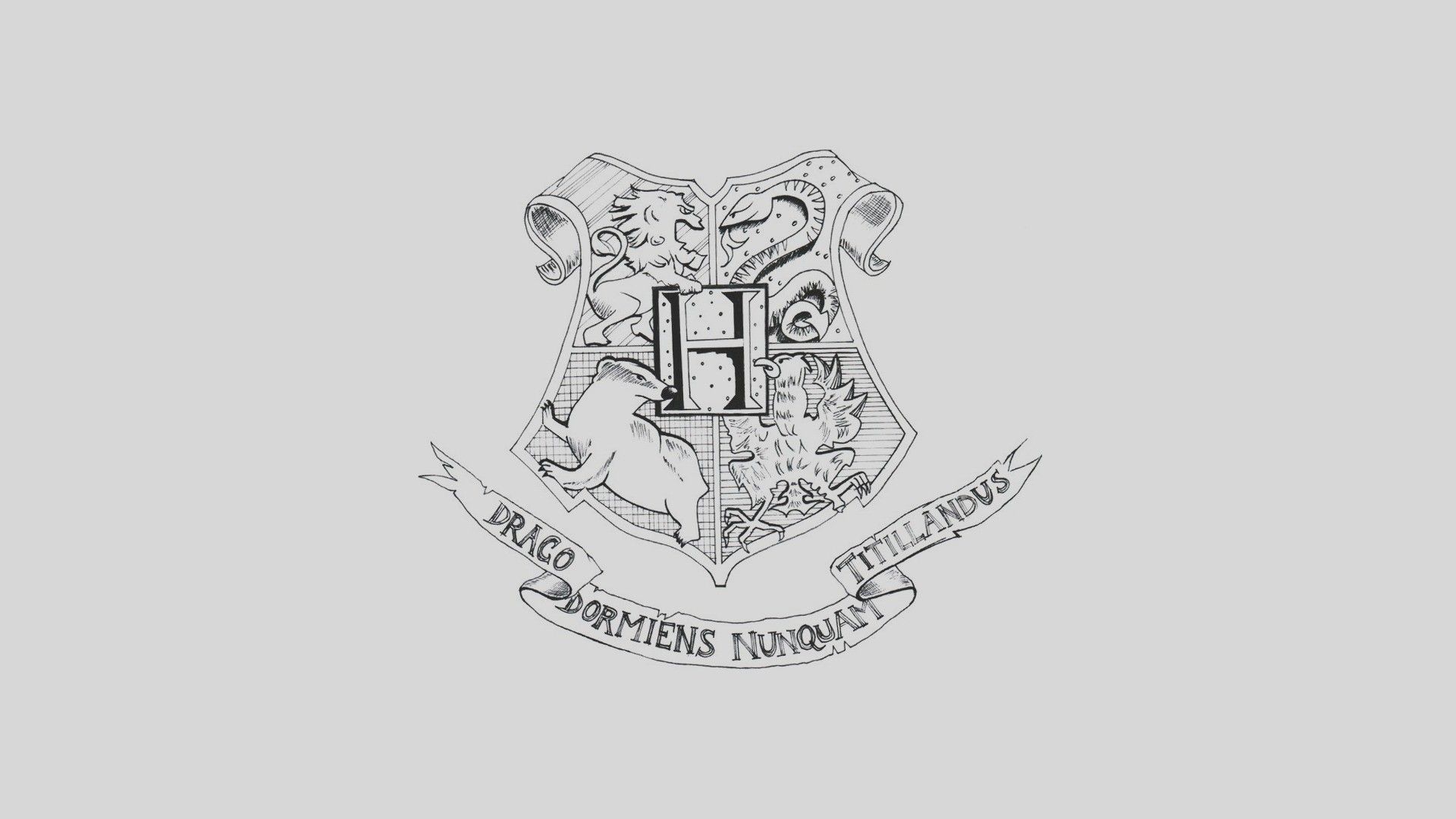 Stemma Hogwarts disegno schizzo, 1920x1080 Full HD, Desktop