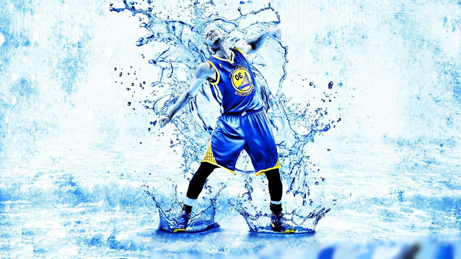 Stephen Curry effetto acqua, Golden State Warriors, 1920x1080 Full HD 1080p, PC