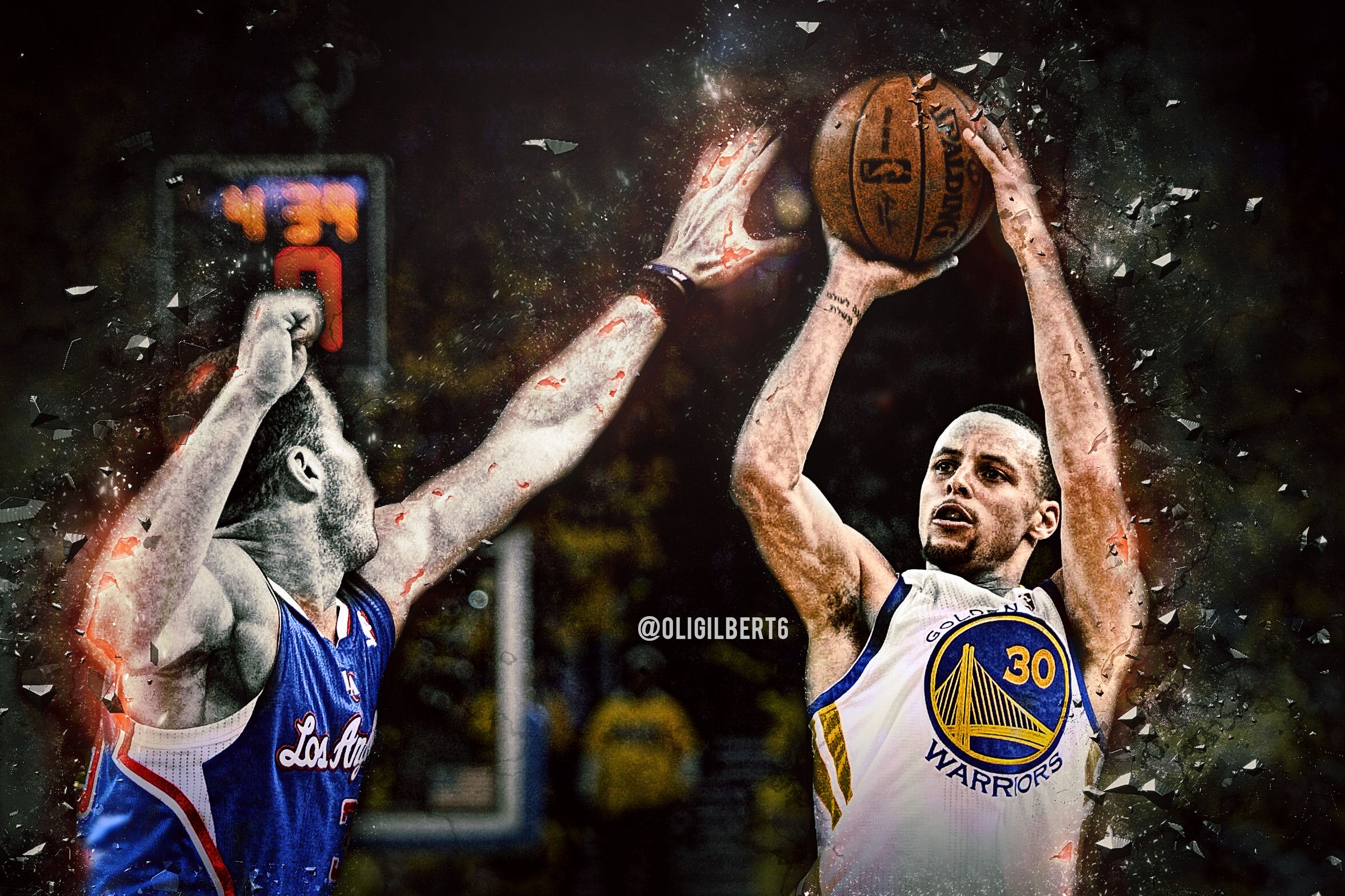 Stephen Curry tiro basket, 2354x1569 Hi-Res, Desktop