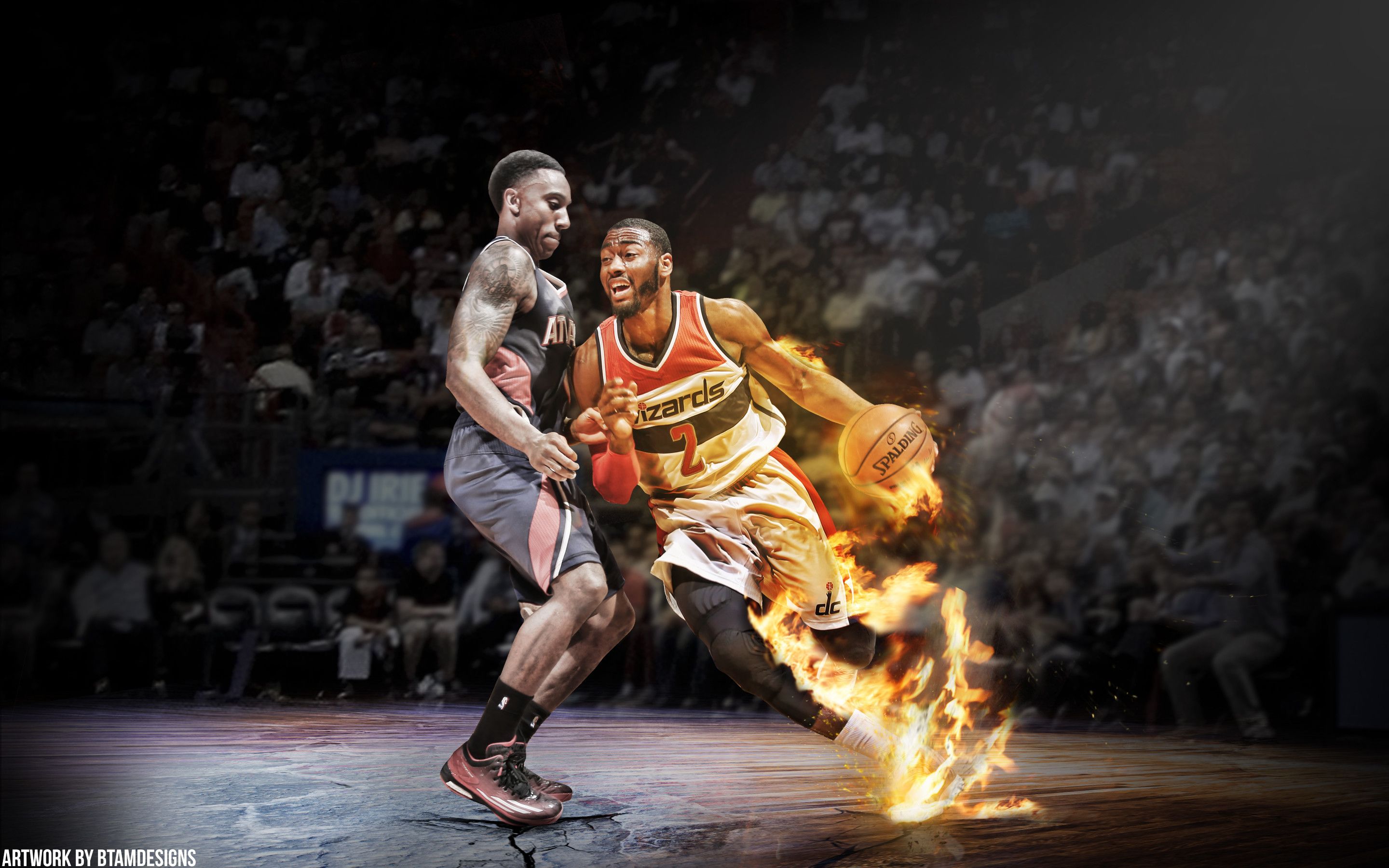Giocatore basket con fuoco, 2880x1800 2K+, Laptop