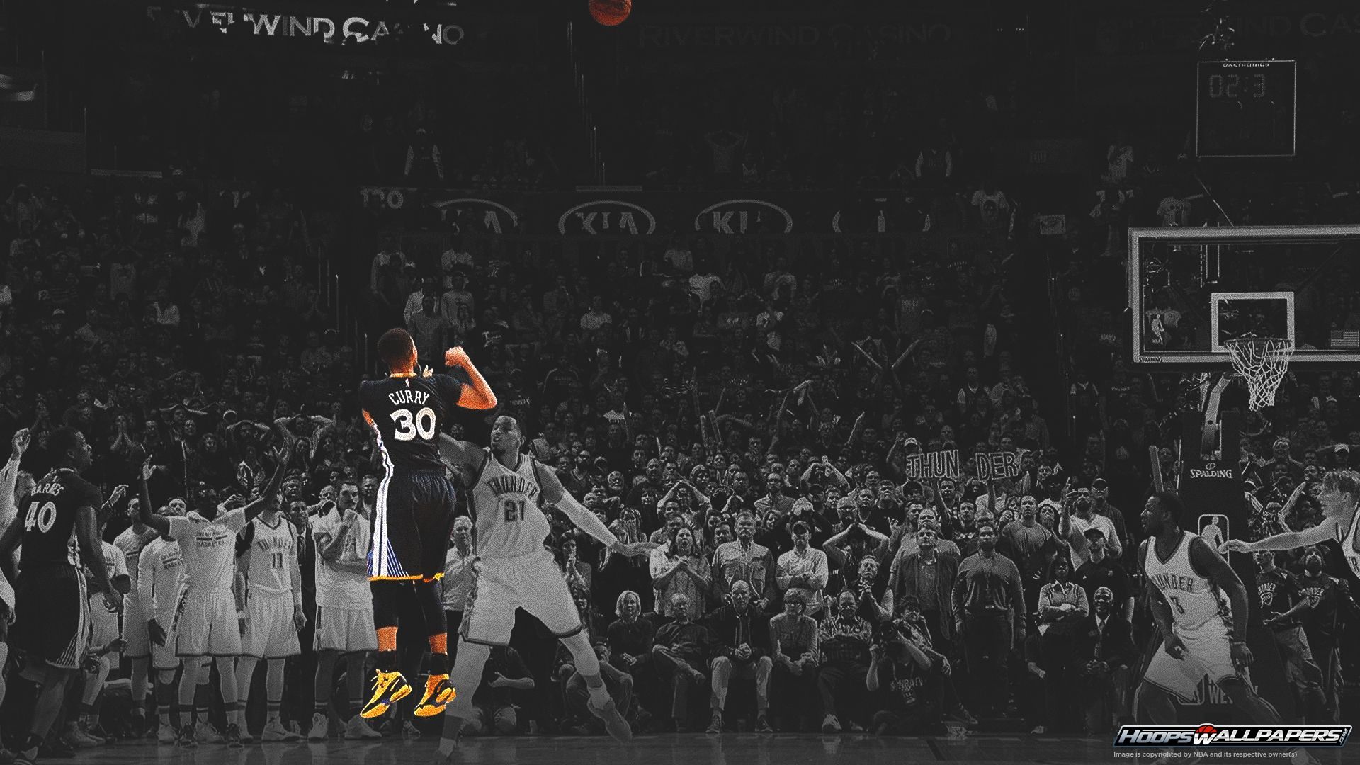 Steph Curry tiro basket, 1920x1080 1080p, PC Desktop