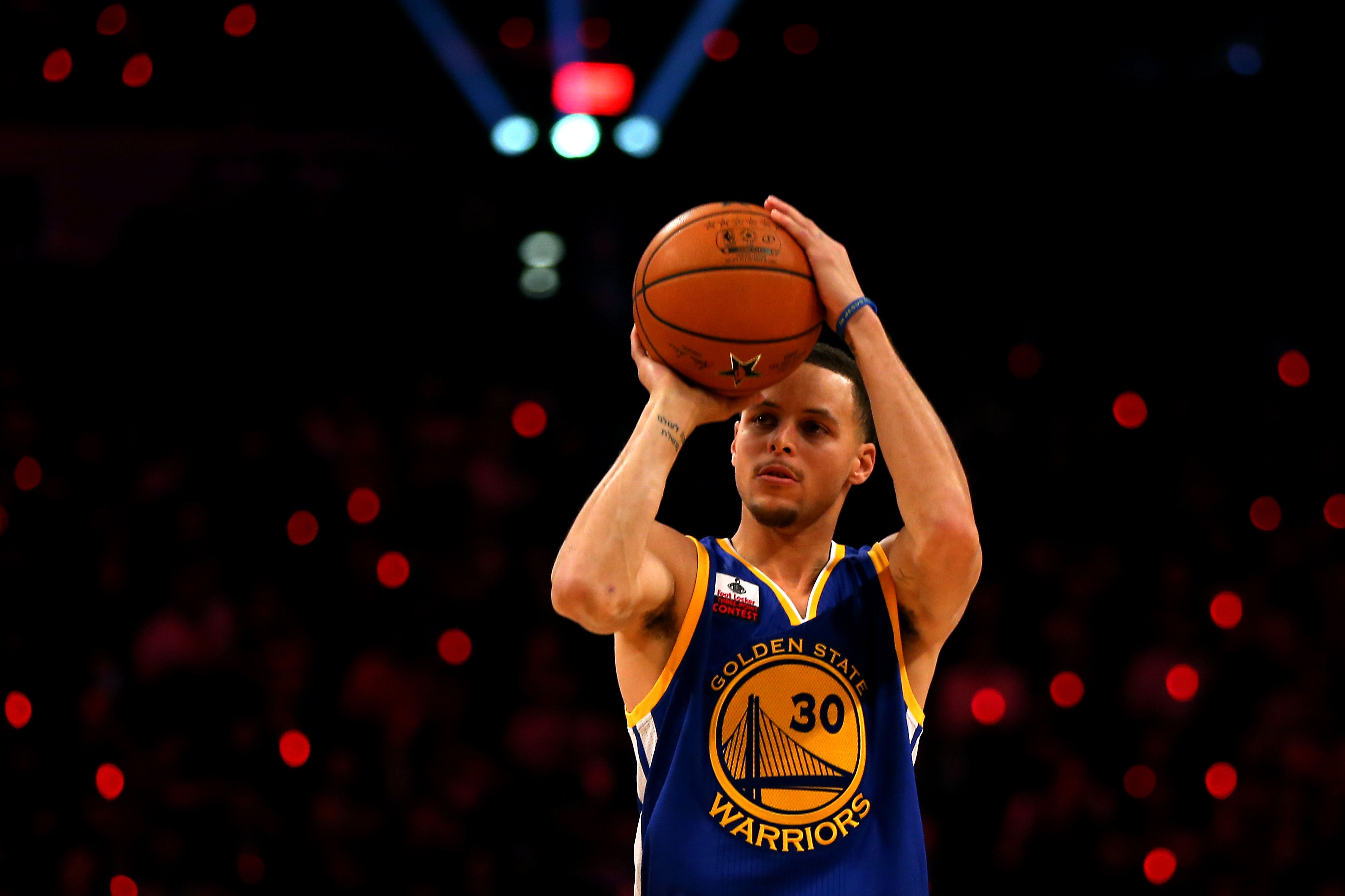 Stephen Curry tiro Warriors, 5184x3456 4K, Smart TV 4K