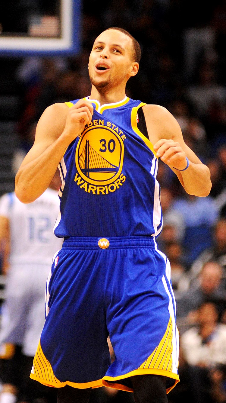 Stephen Curry Golden State Warriors, NBA, 750x1334 Verticale, Mobile