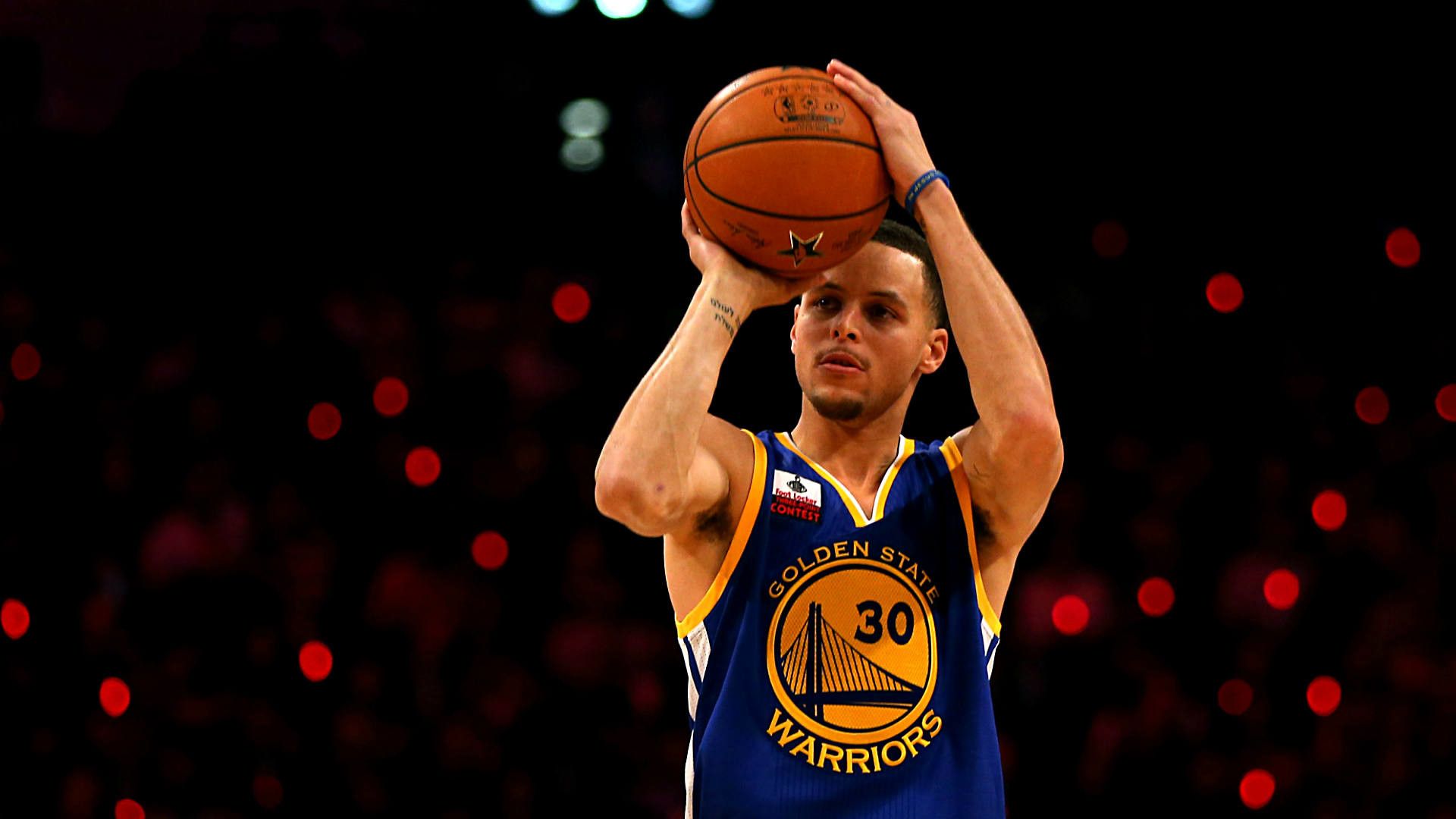 Stephen Curry tiro libero Warriors, 1920x1080 Full HD, Desktop
