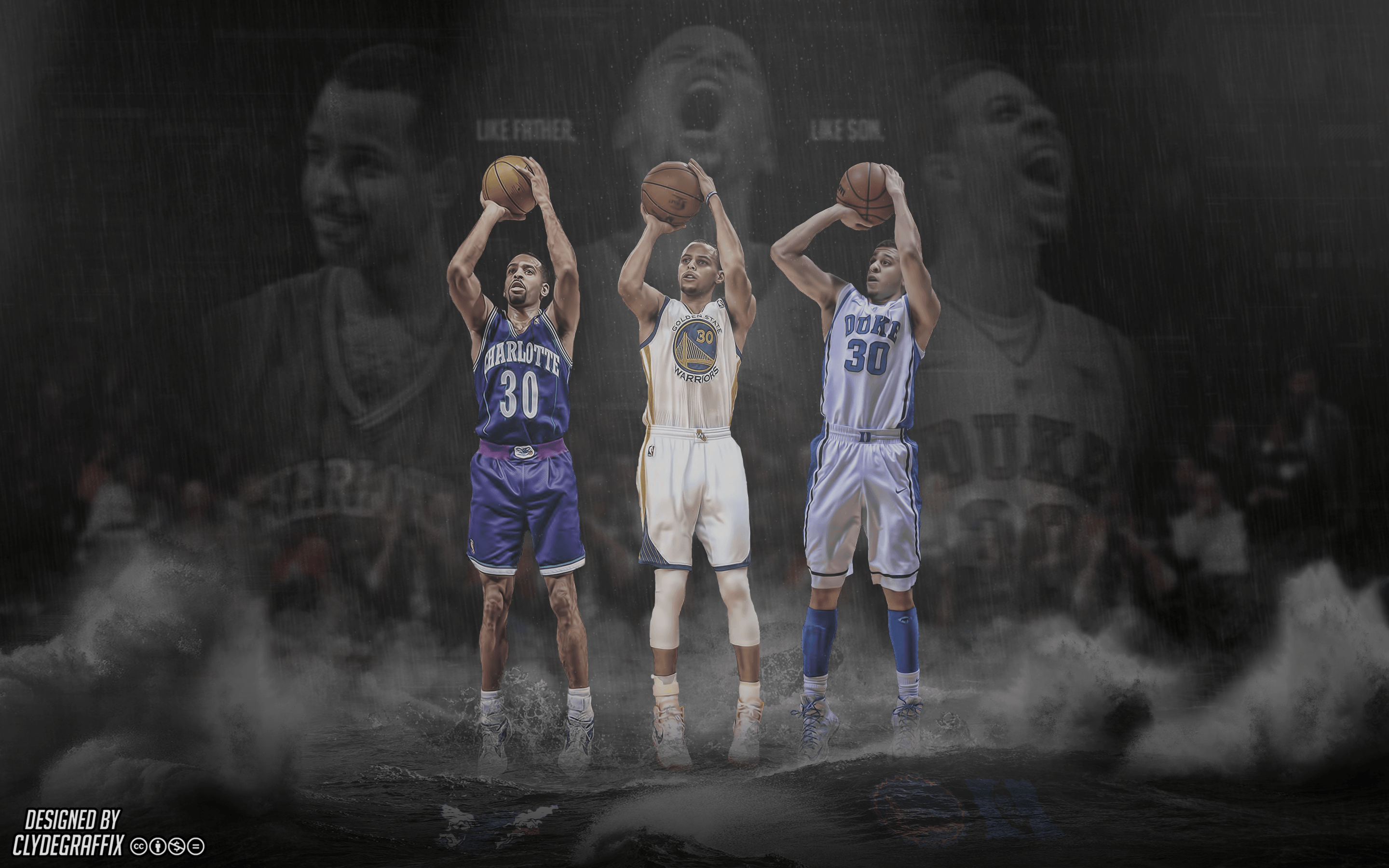 Steph Curry famiglia basket, 2880x1800 2K+, Desktop