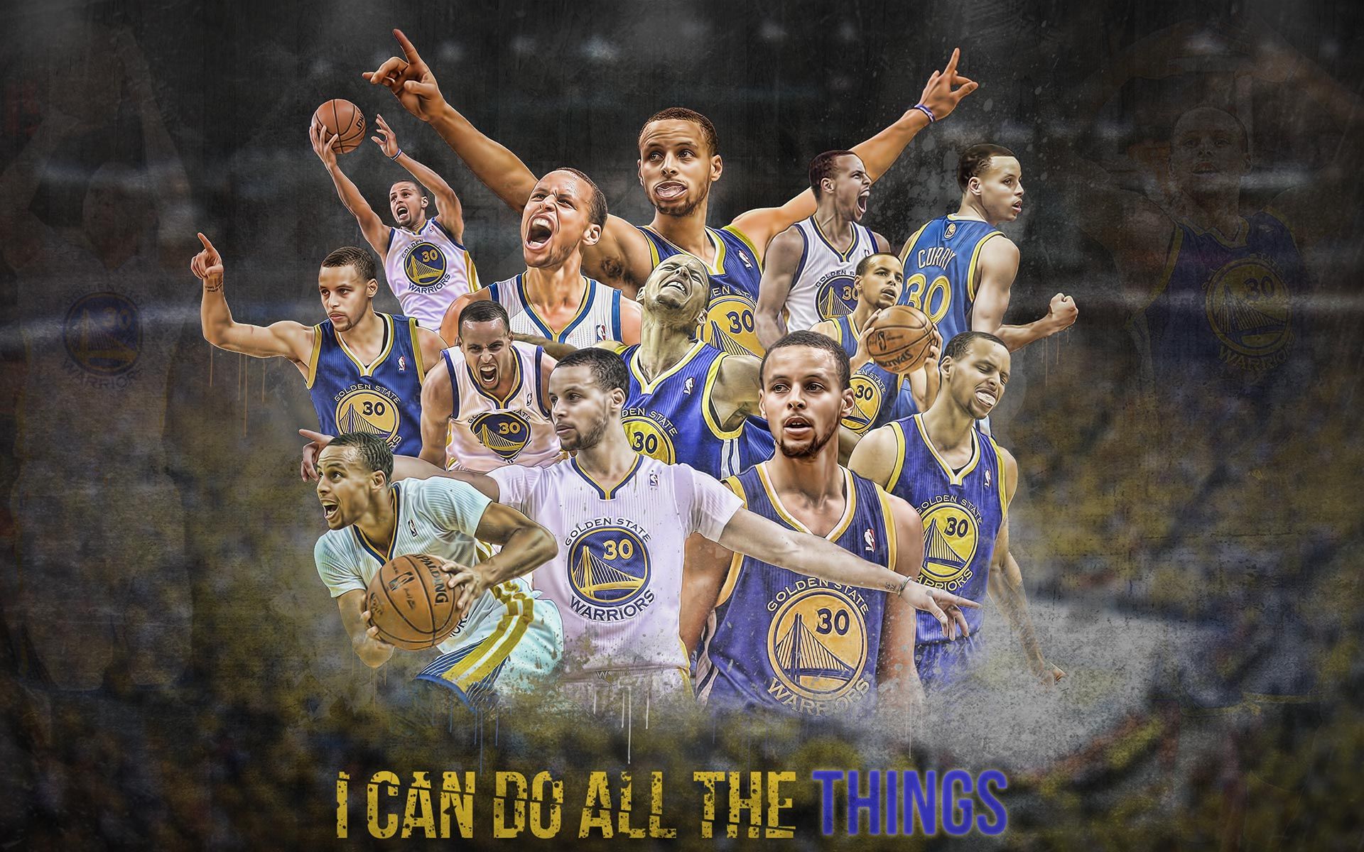 Stephen Curry collage Golden State Warriors, 1920x1200 Full HD+, Laptop