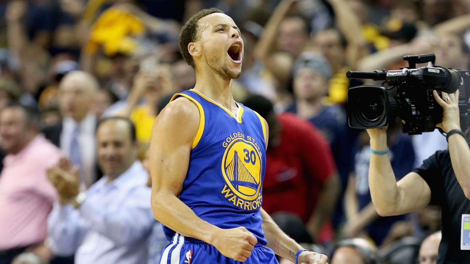 Steph Curry esulta Warriors, 1600x900 900p, PC
