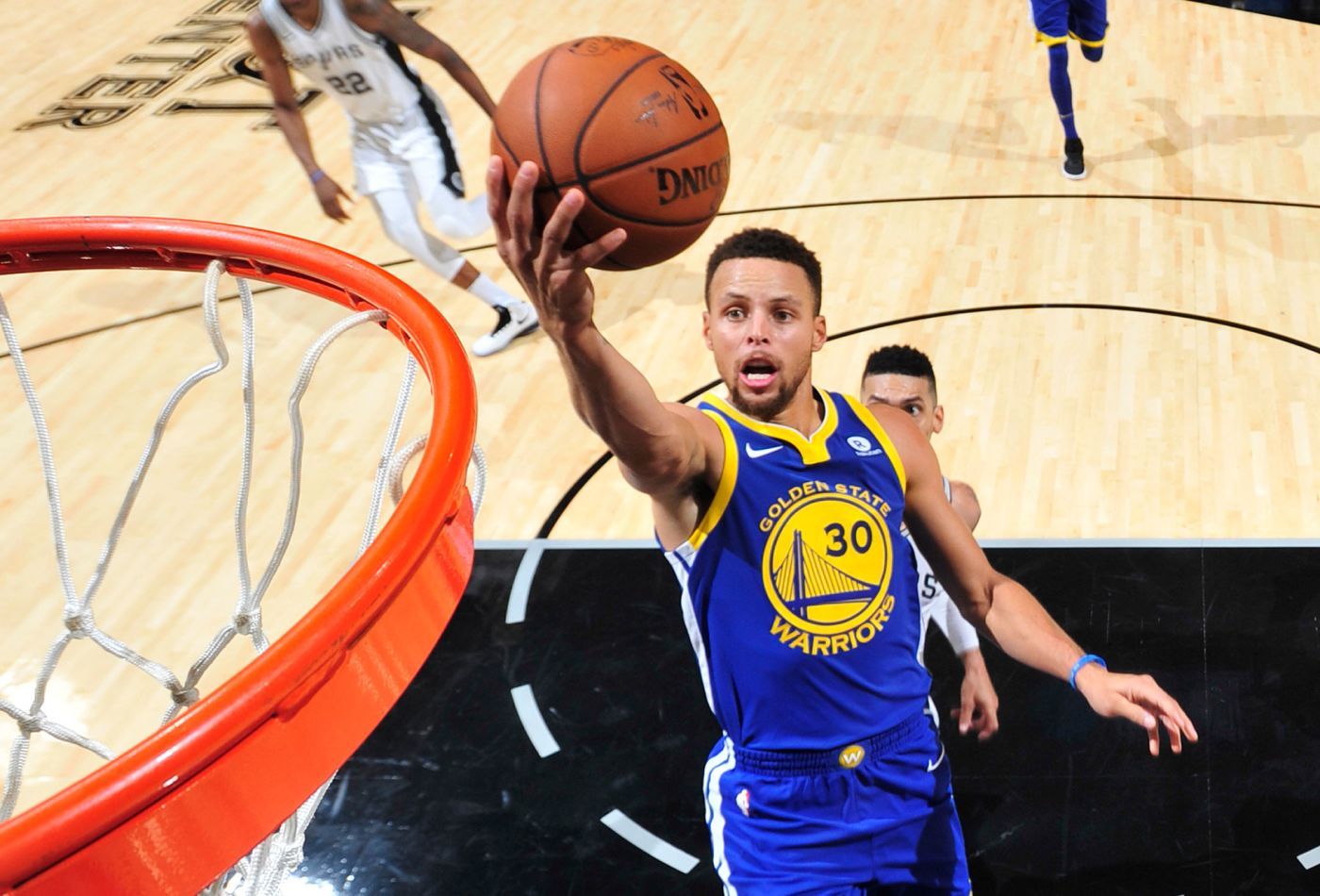 Stephen Curry Golden State Warriors basket, San Francisco, 1400x950 HD, Desktop