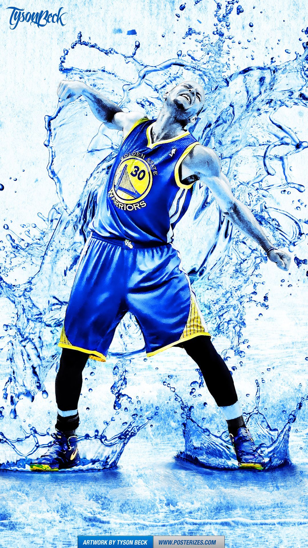 Stephen Curry Splash Golden State, 1080x1920 Full HD Verticale, Samsung Galaxy