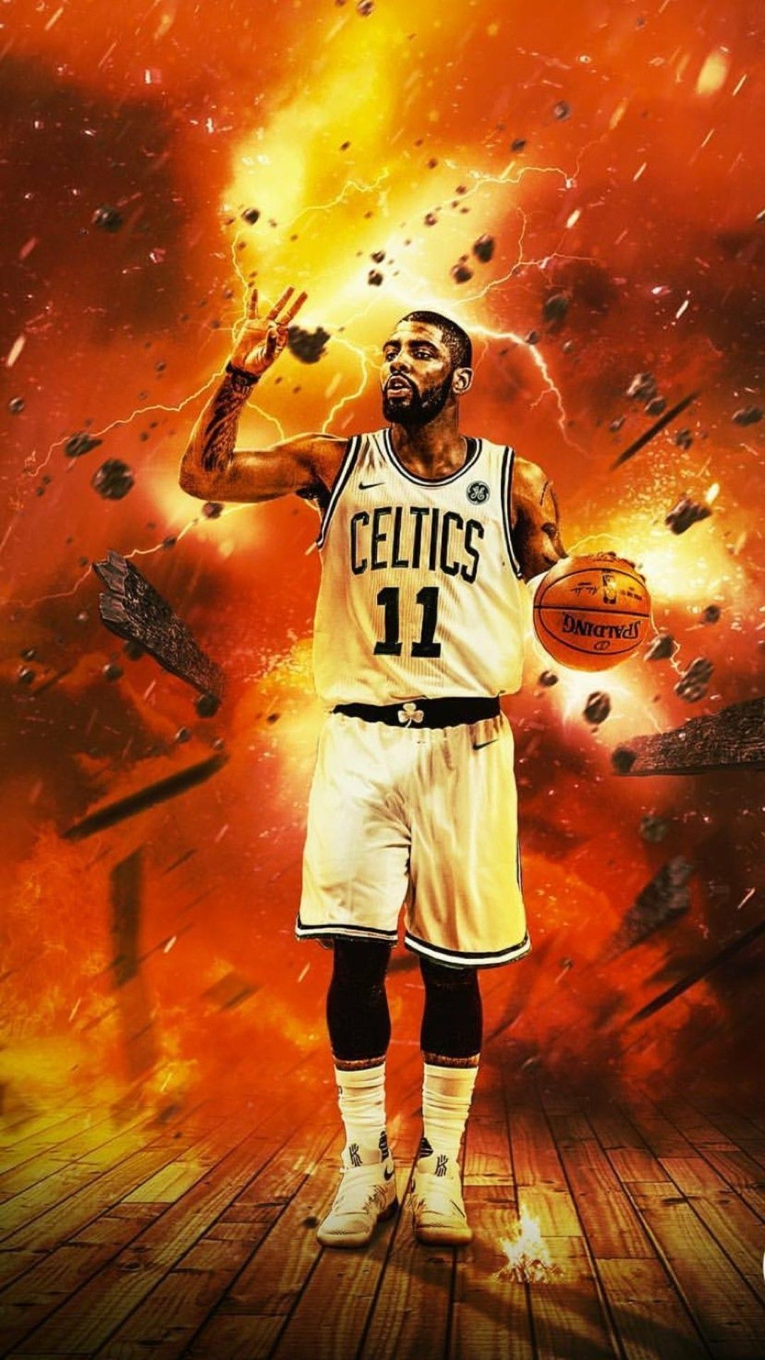 Kyrie Irving Boston Celtics basket, 731x1300 Full HD Verticale, iPhone