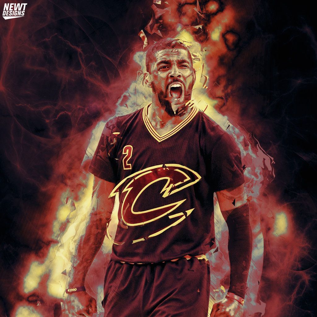 Kyrie Irving Cavaliers fiamme, 1024x1024 HD, Desktop
