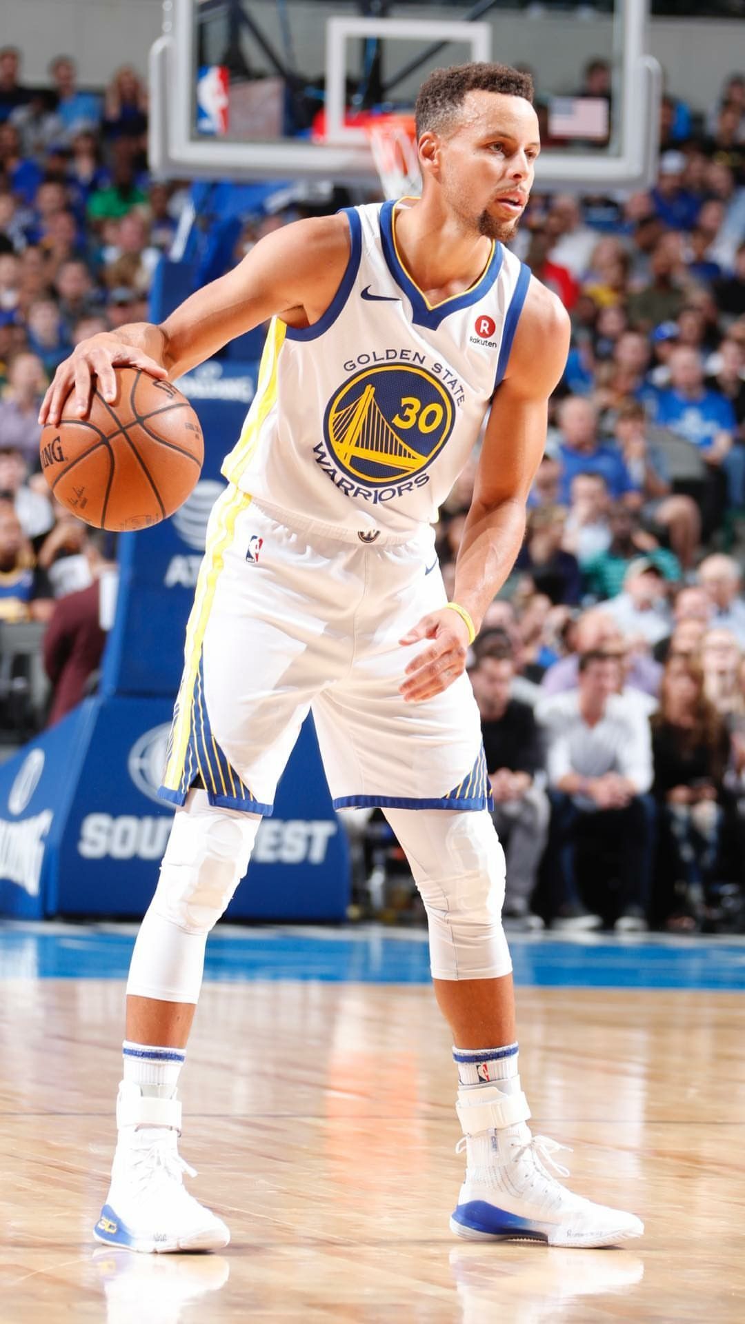 Stephen Curry palleggio partita, Golden State Warriors, 1080x1920 Verticale, Mobile