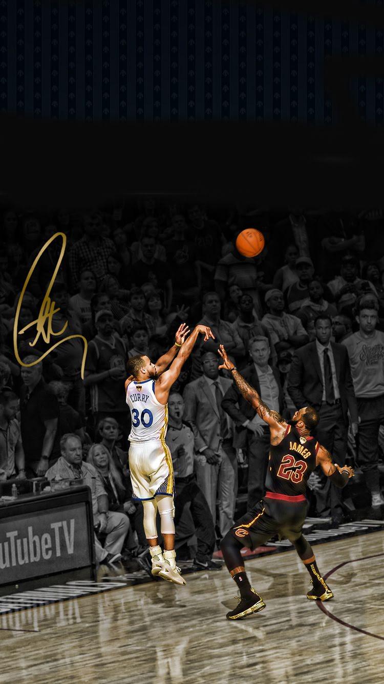 Steph Curry tiro basket, 750x1334 Verticale, Telefono