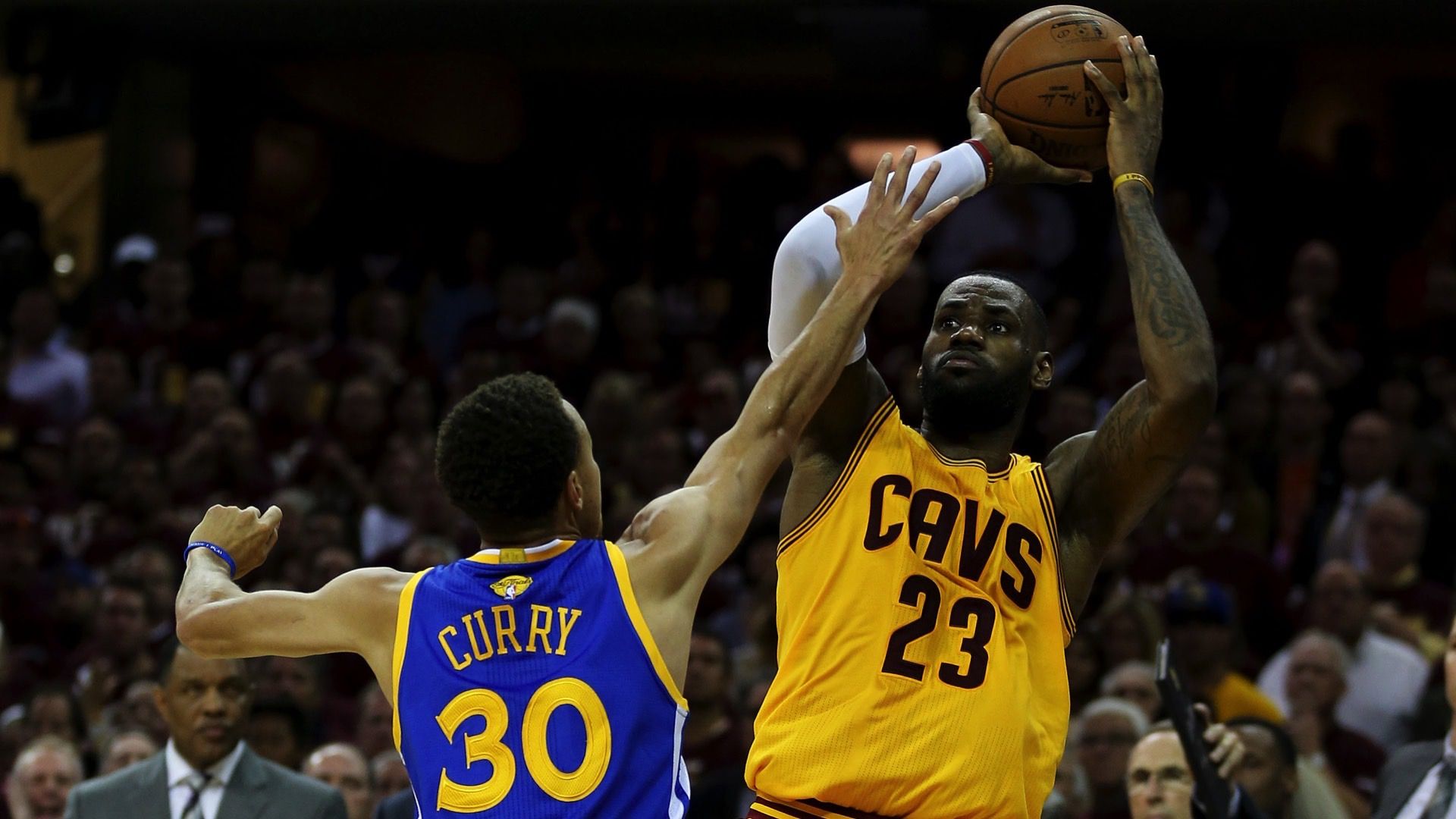 LeBron James schiacciata Curry difende, Los Angeles Lakers, 1920x1080 Full HD, Desktop