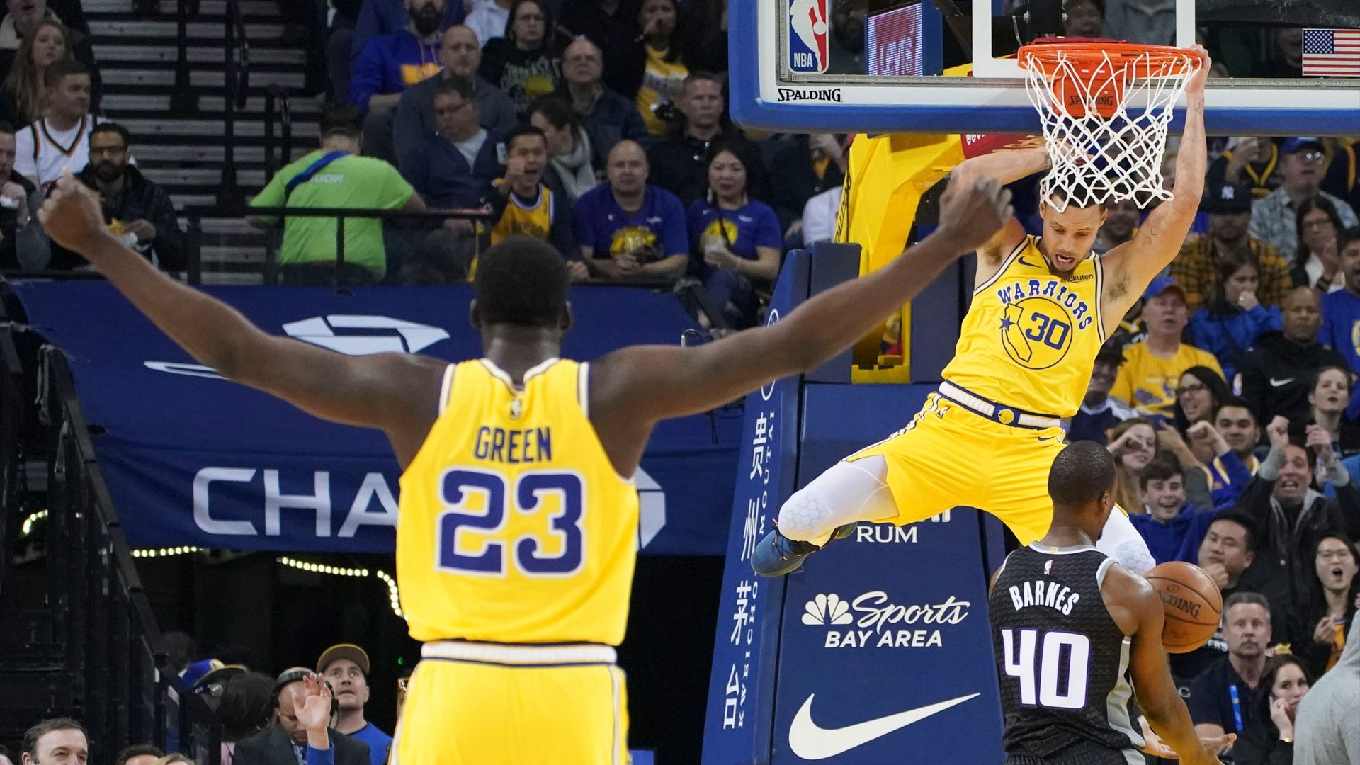 Stephen Curry schiacciata basket Warriors, 1920x1080 1080p, Desktop