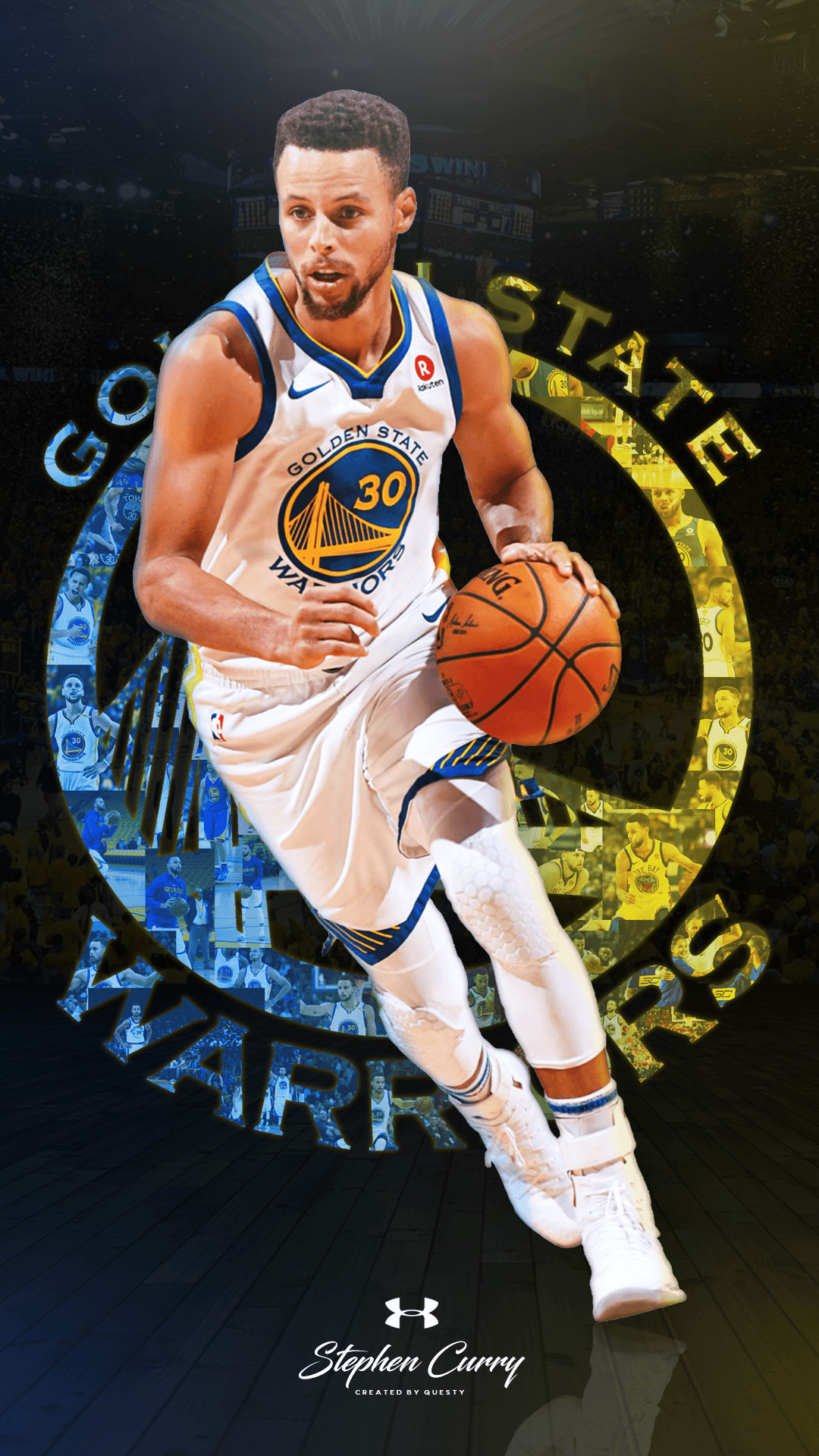 Stephen Curry Golden State Warriors, NBA, 1080x1920 Verticale, Telefono