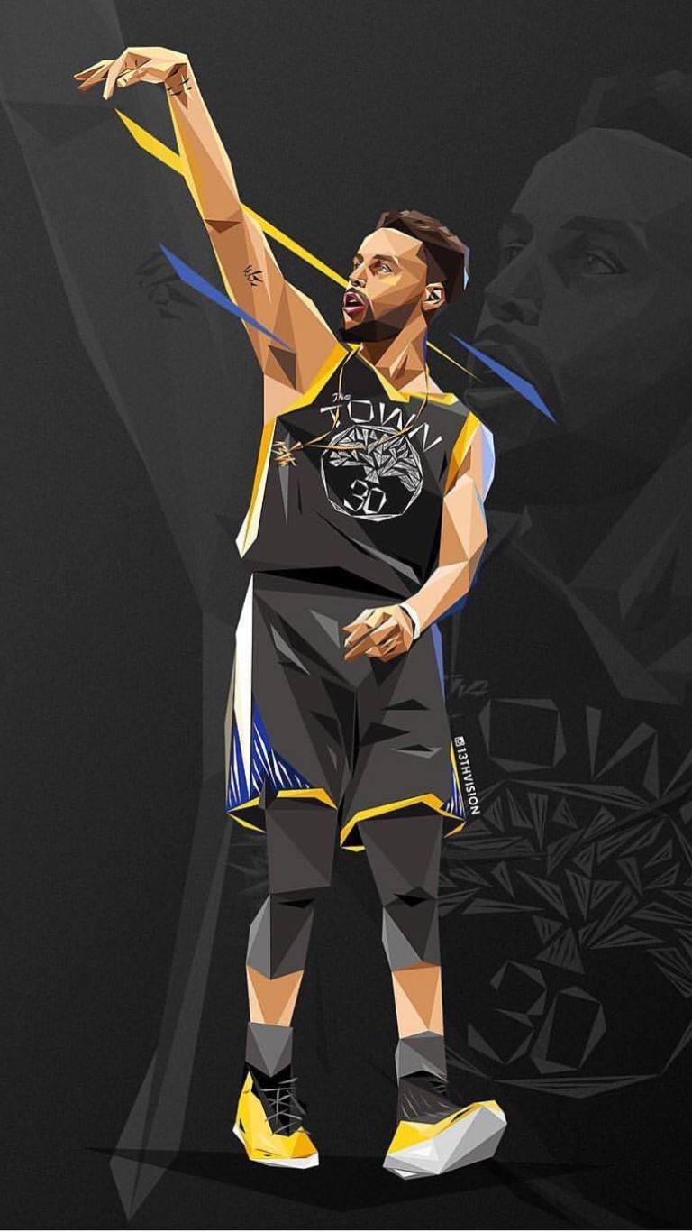 Stephen Curry illustrazione basket, 768x1366 Full HD Verticale, Google Pixel