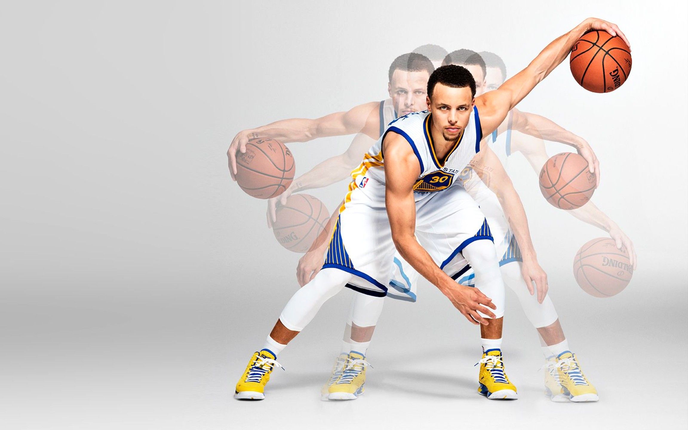 Stephen Curry basket dribbling, 2304x1440 Hi-Res, Desktop