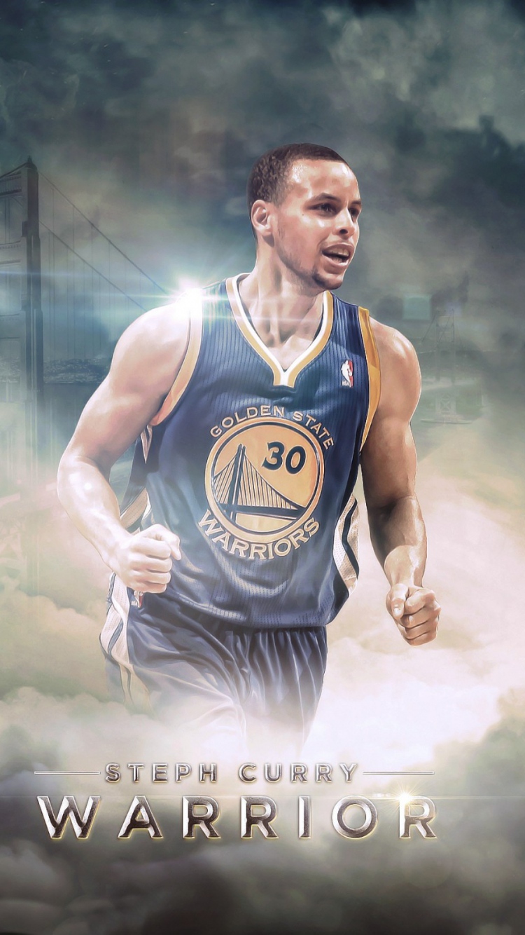 Stephen Curry Warriors basket, 750x1334 Verticale, Mobile