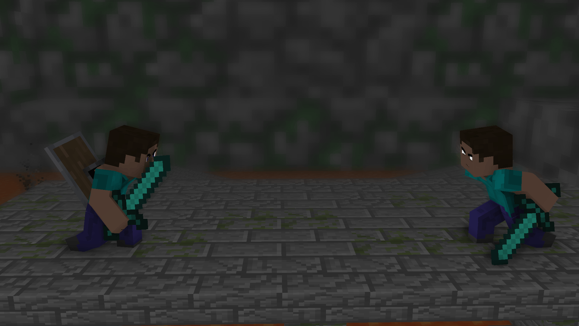 Steve vs Herobrine Minecraft, 1280x720 HD, PC Desktop