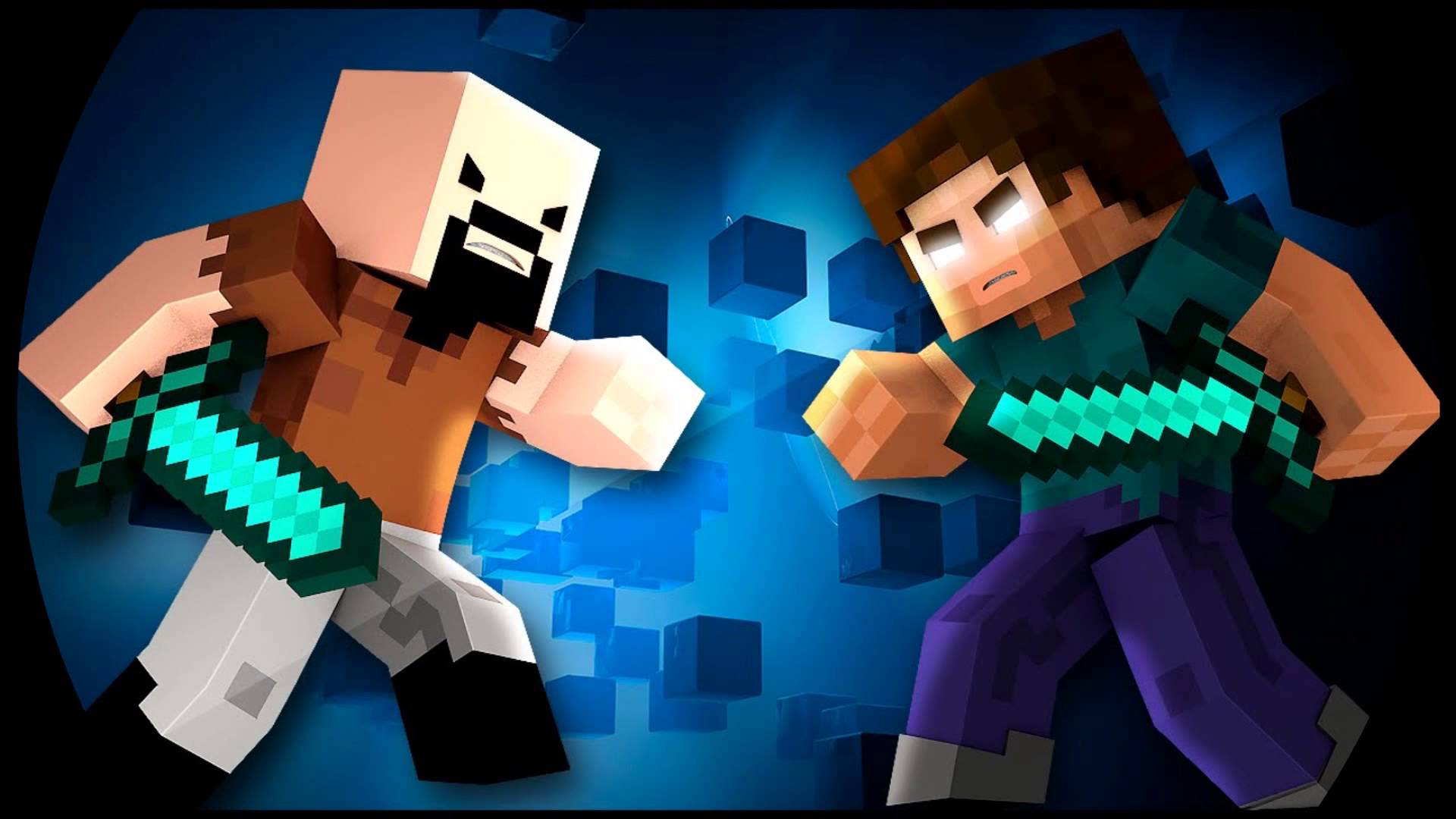 Steve vs Herobrine Minecraft, 1920x1080 Full HD 1080p, Desktop