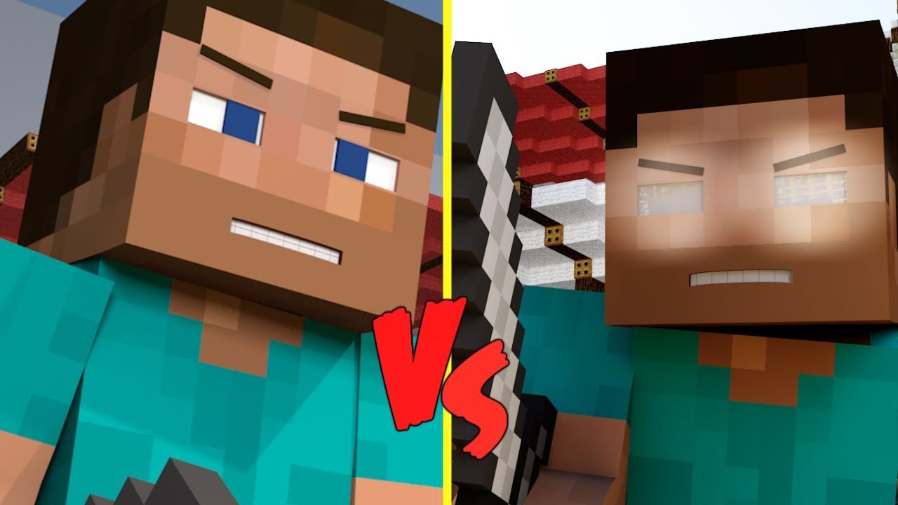 Steve vs Herobrine Minecraft, 1280x720 720p, PC
