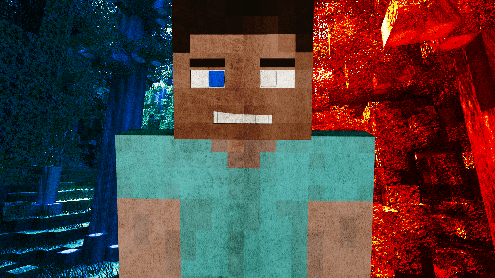 Steve contro Herobrine Minecraft, 1280x720 HD, Desktop