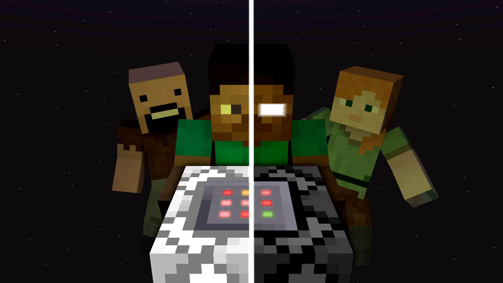 Steve contro Herobrine Minecraft, 1920x1080 Full HD, Desktop