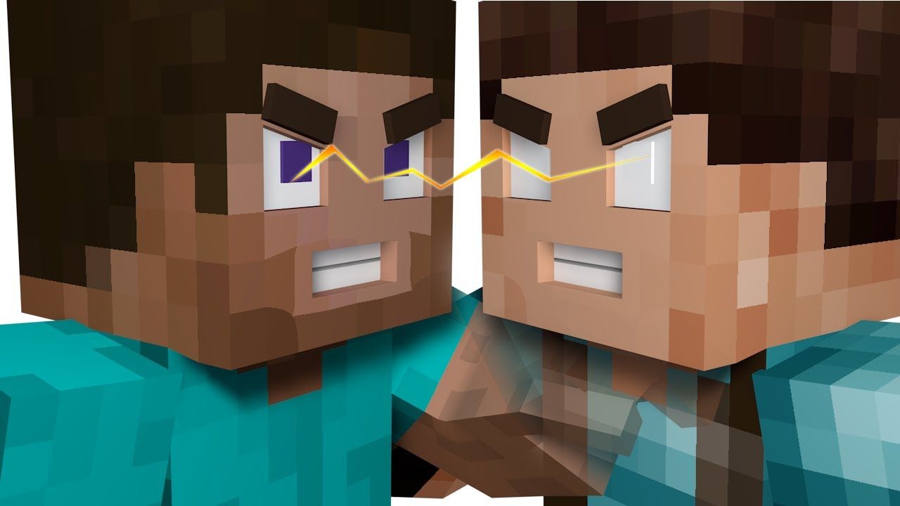 Steve vs Herobrine Minecraft, 1280x720 720p, Laptop