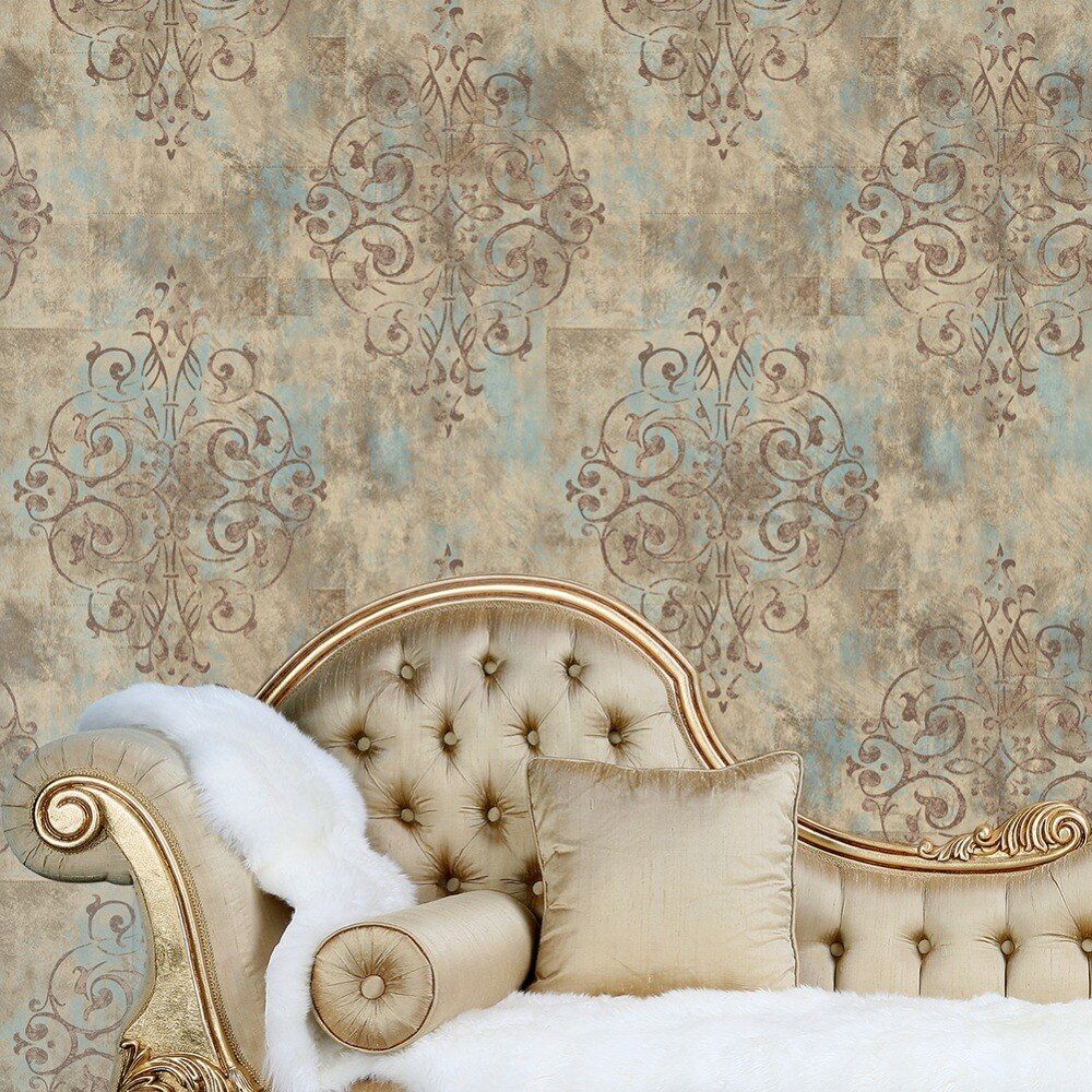 Damask vintage francese beige, 1000x1000 HD, Desktop