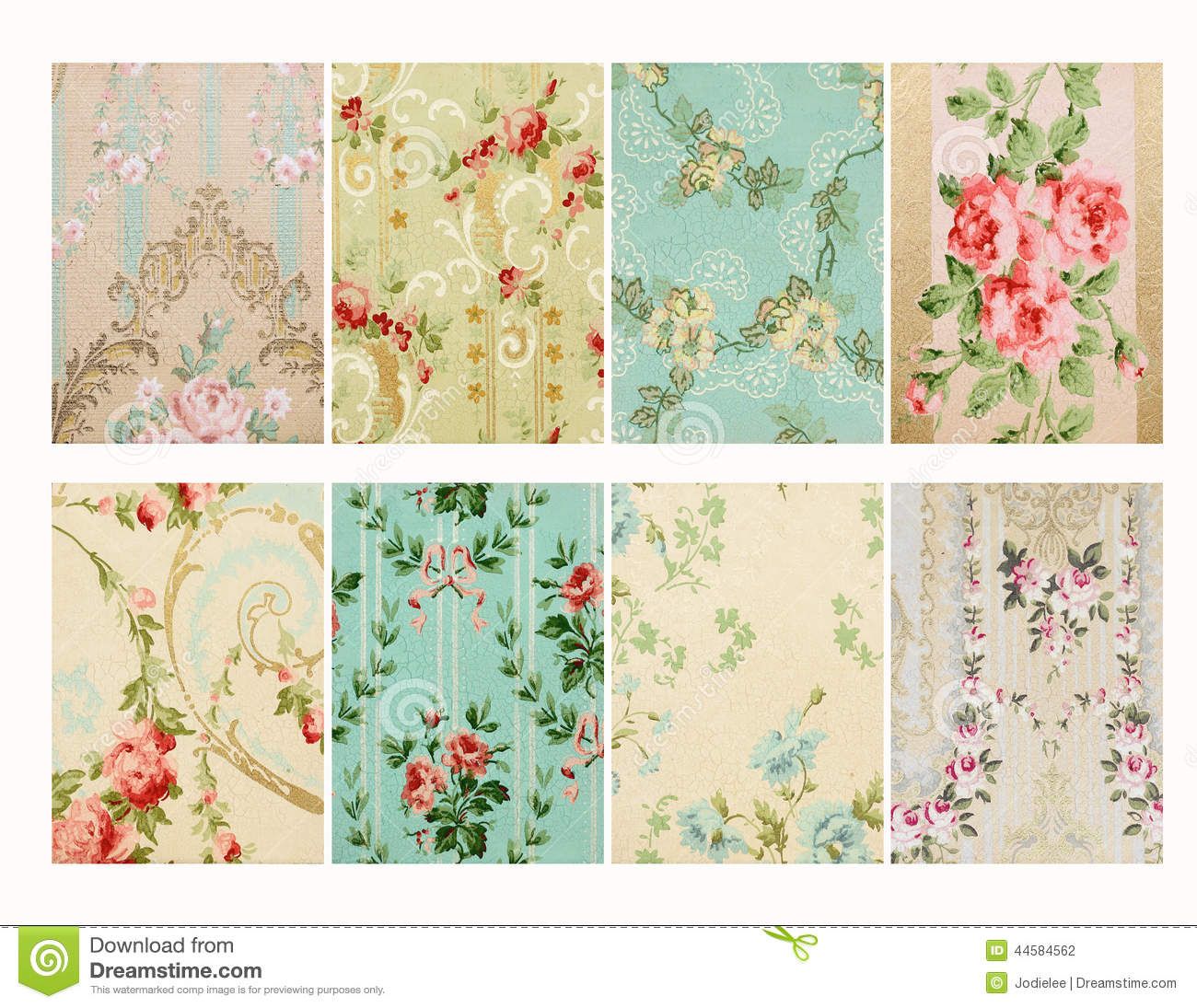 Set carte da parati floreali vintage, 1300x1095 720p, Laptop