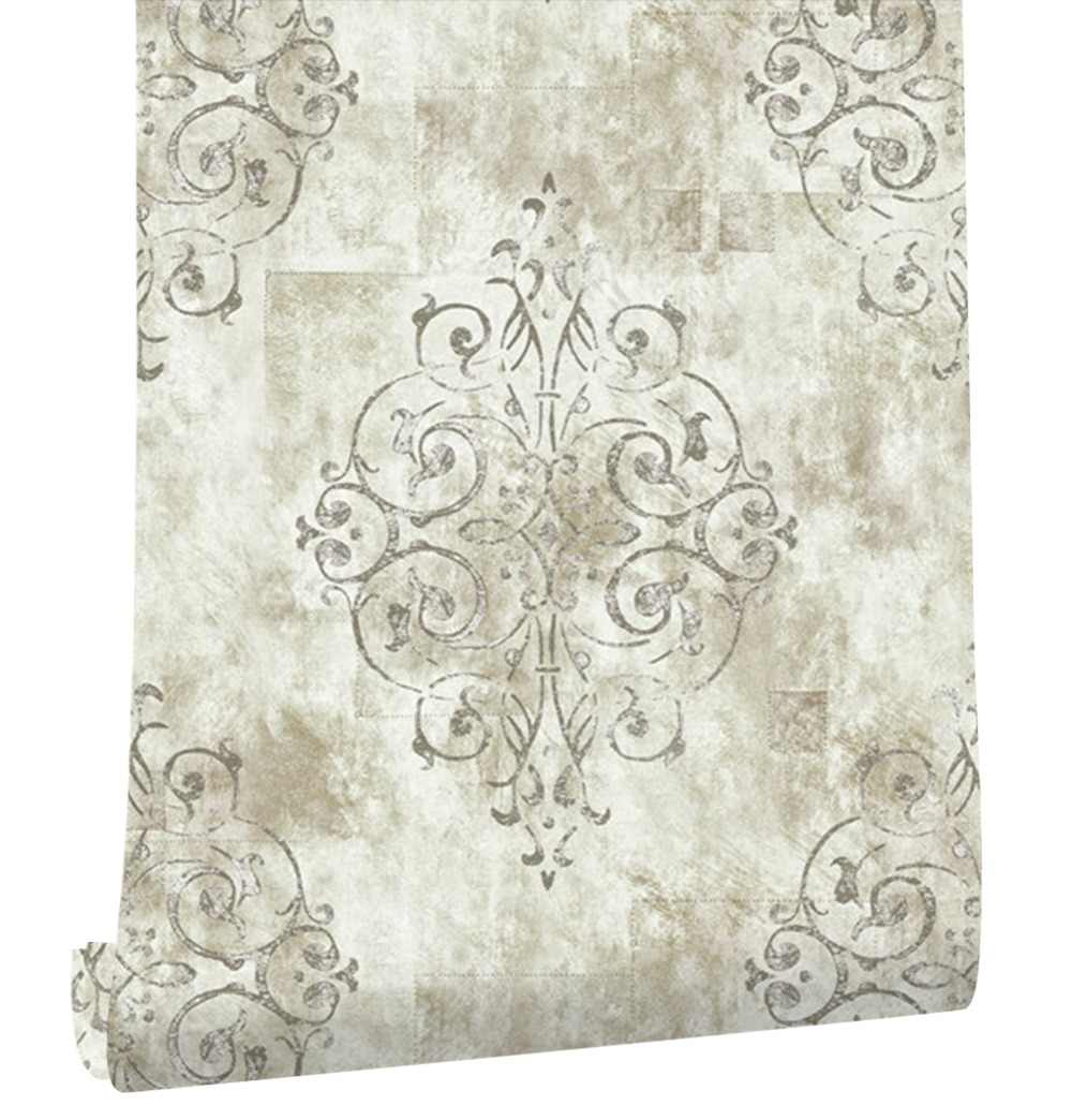 Damask floreale grigio beige, 1000x1044 Full HD Verticale, Smartphone